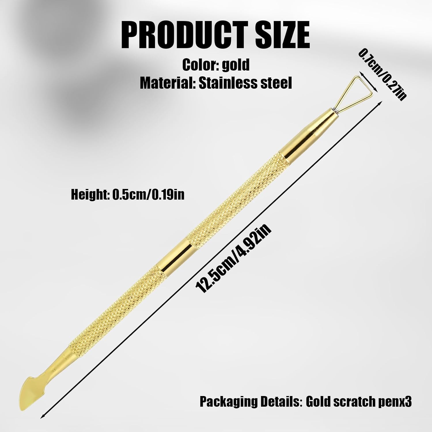 3Pcs Lottery Ticket Scratcher Tool, Metal Scratch off Tool Lotto Scratcher Card Tool Steel Label Scraper Back Scratcher for Flawless Reveals Tickets Lucky Stickers Labels, with Storage Box (Gold)