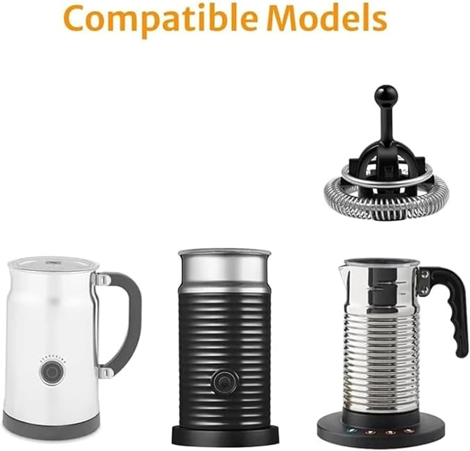 Milk Frother Parts, Espressos Blender Replacement, Coffee Machine Whisk Spare Parts for Nespressos, Whisk 3/4, Blender Replacement for Coffee Tea image number 2