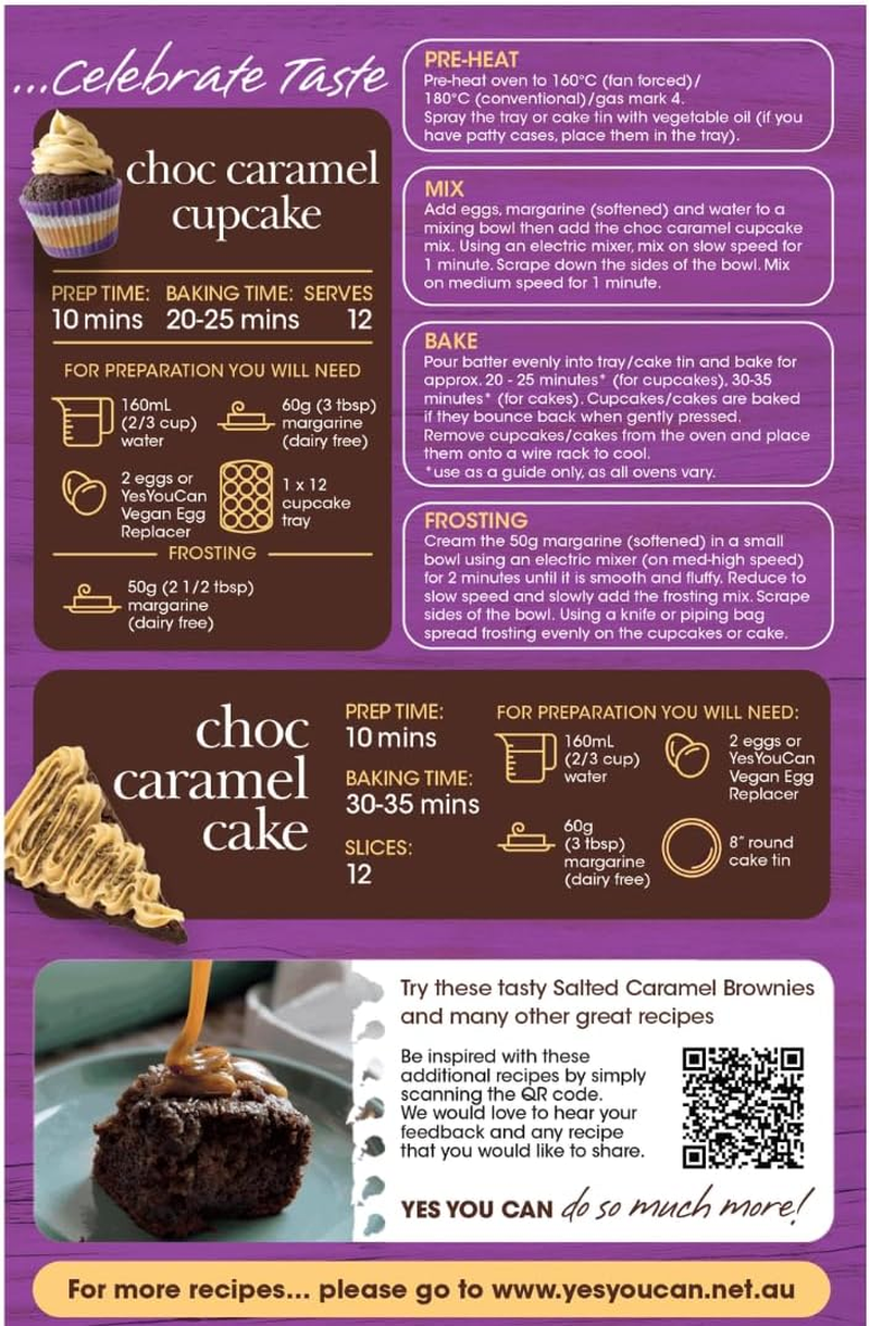 Yesyoucan Choc Caramel Cupcake Mix 450G image number 4