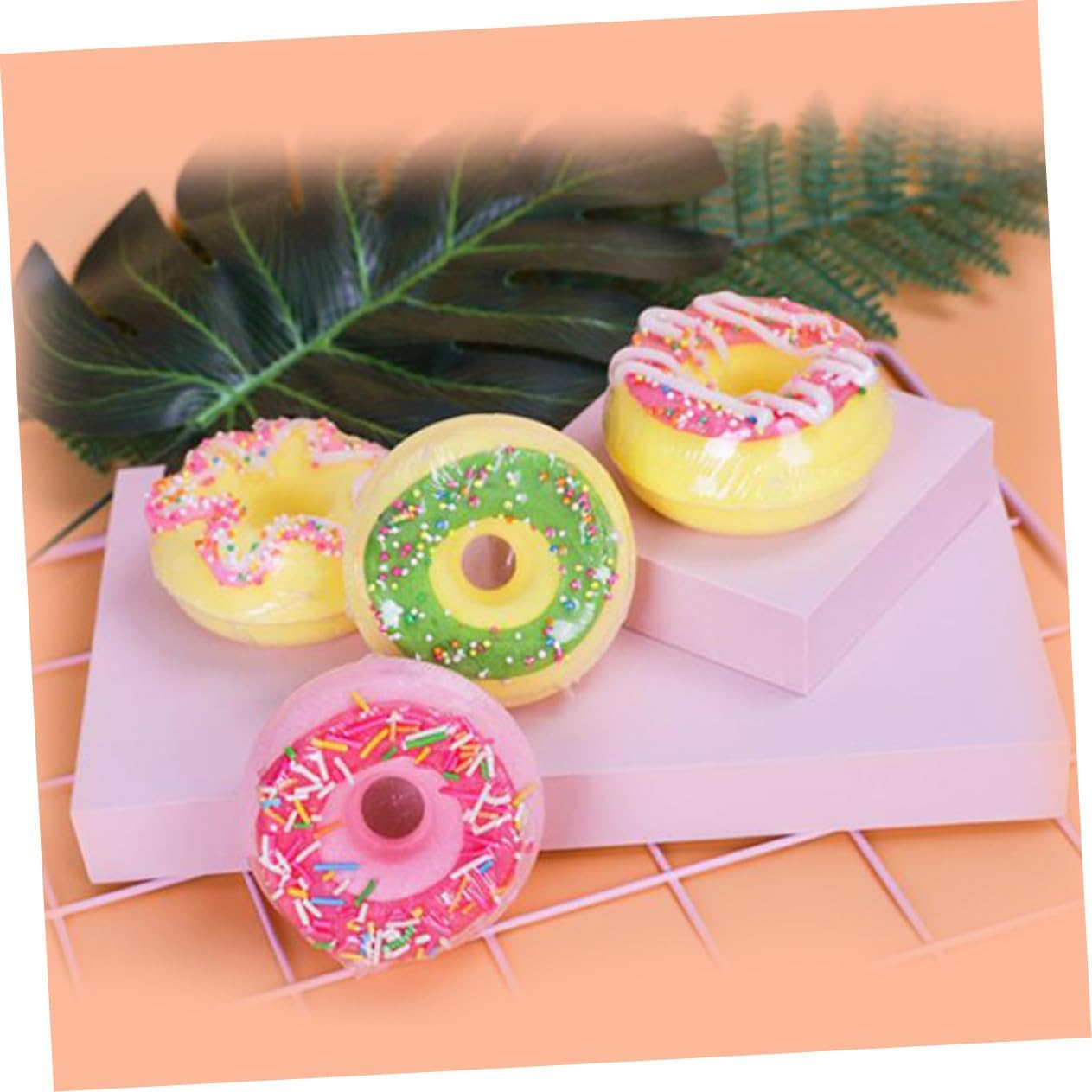 HONITANO 4Pcs Sea Salt Bath Balls Doughnut Shape for Spa Relaxation Skin Whitening Exfoliating Random Style image number 2