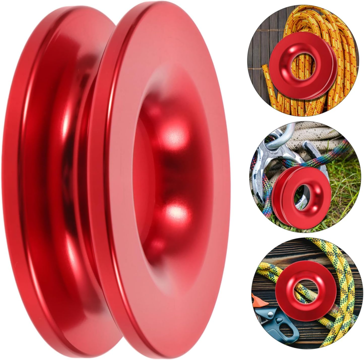 FELTECHELECTR Winch Snatch Recovery Ring Aluminum Alloy Towing Snatch Ring Truck Recovery Accessories Red for Off-Road Vehicle Winching and Towing - Blue image number 3