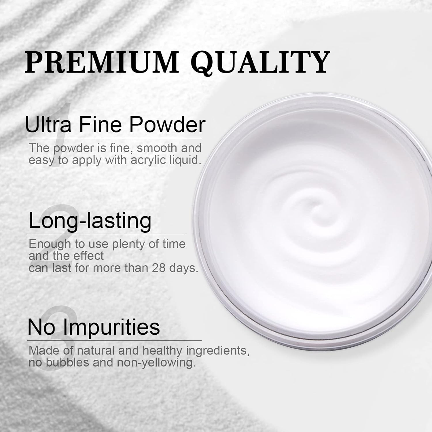 SAVILAND Clear Acrylic Powder 5.29OZ Large Capacity Acrylic Nail Powder Polymer Beginner Friendly Long Lasting No Need Nail Lamp Professional Acrylic Powder for French Manicure Nail Carving image number 5