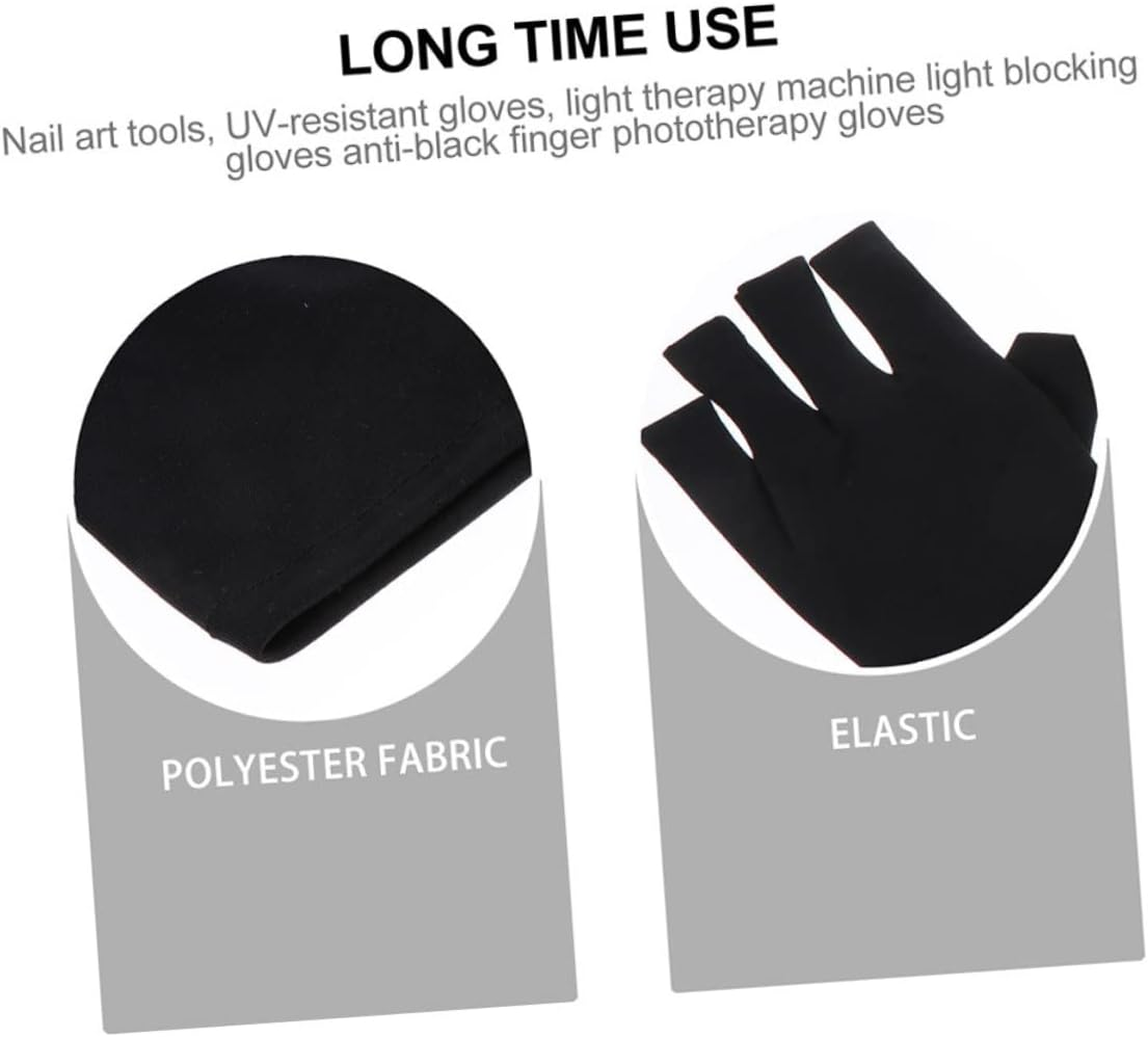 PACKOVE Uv Gloves for Gel Nails Sun Protection Gloves Tactile Sensitivity for Nail Art and Mobile Use image number 6