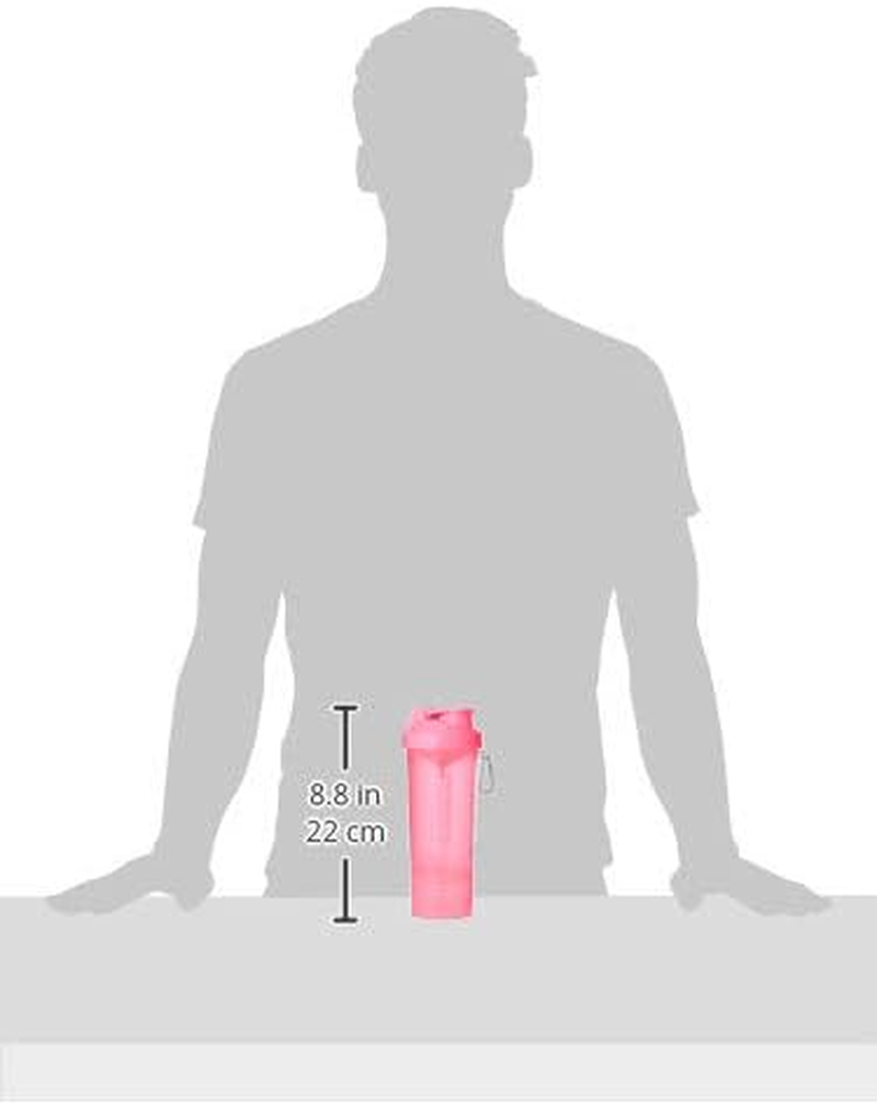Smartshake Slim, 17 Oz Shaker Cup, Neon Pink (Packaging May Vary) image number 1