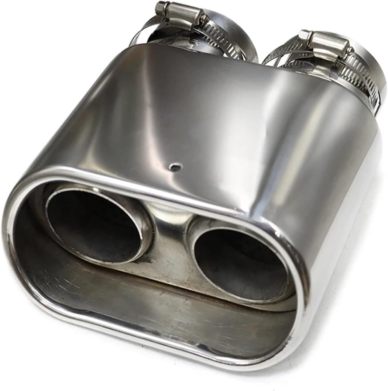 1 Pcs Double Inner Exhaust Tip 304 Stainless Steel Exhaust Tip Square Muffler Tips Compatible for Universal Car 60Mm Nozzle image number 1