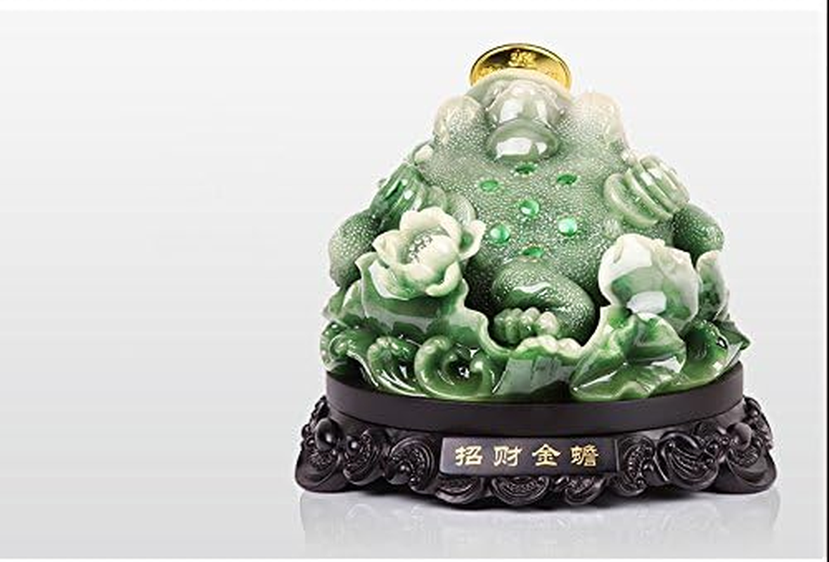 Wenmily Feng Shui Money Frog (Three Legged Wealth Frog or Money Toad) Statue,Feng Shui Decor,6.9"(W) X 6.5"(H) image number 3