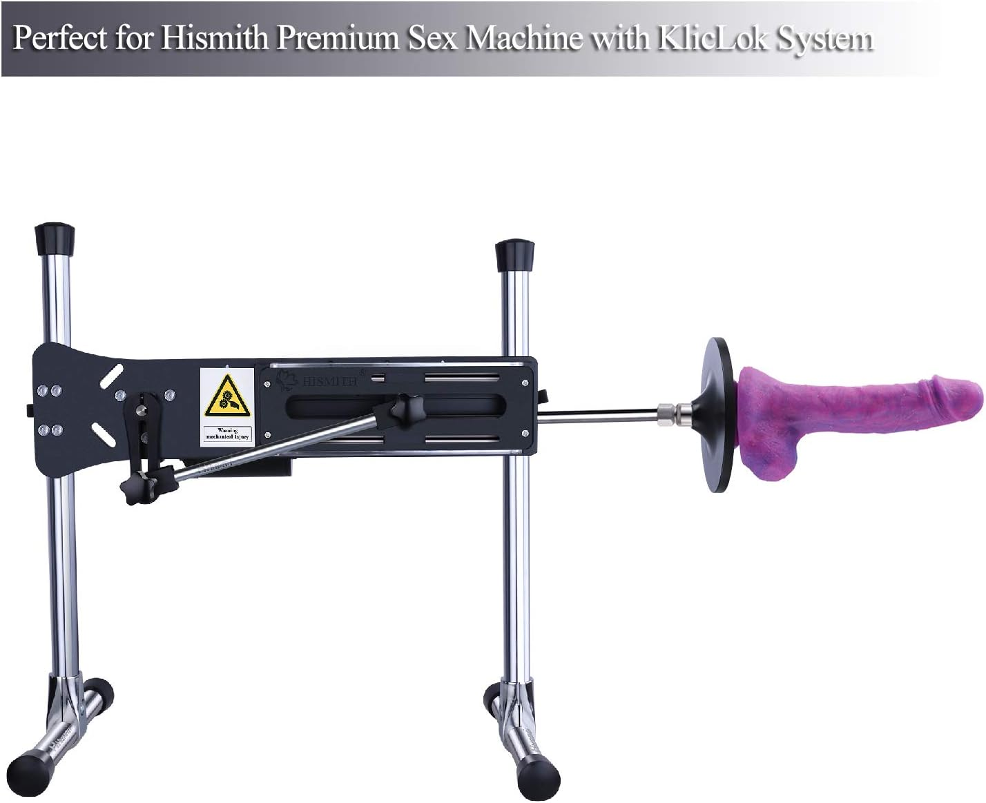 Hismith 4.5'' Suction Cup Adapter with Kliclok System, Updated Universal Dildo Holder (Black, 4.5 Inches) image number 5