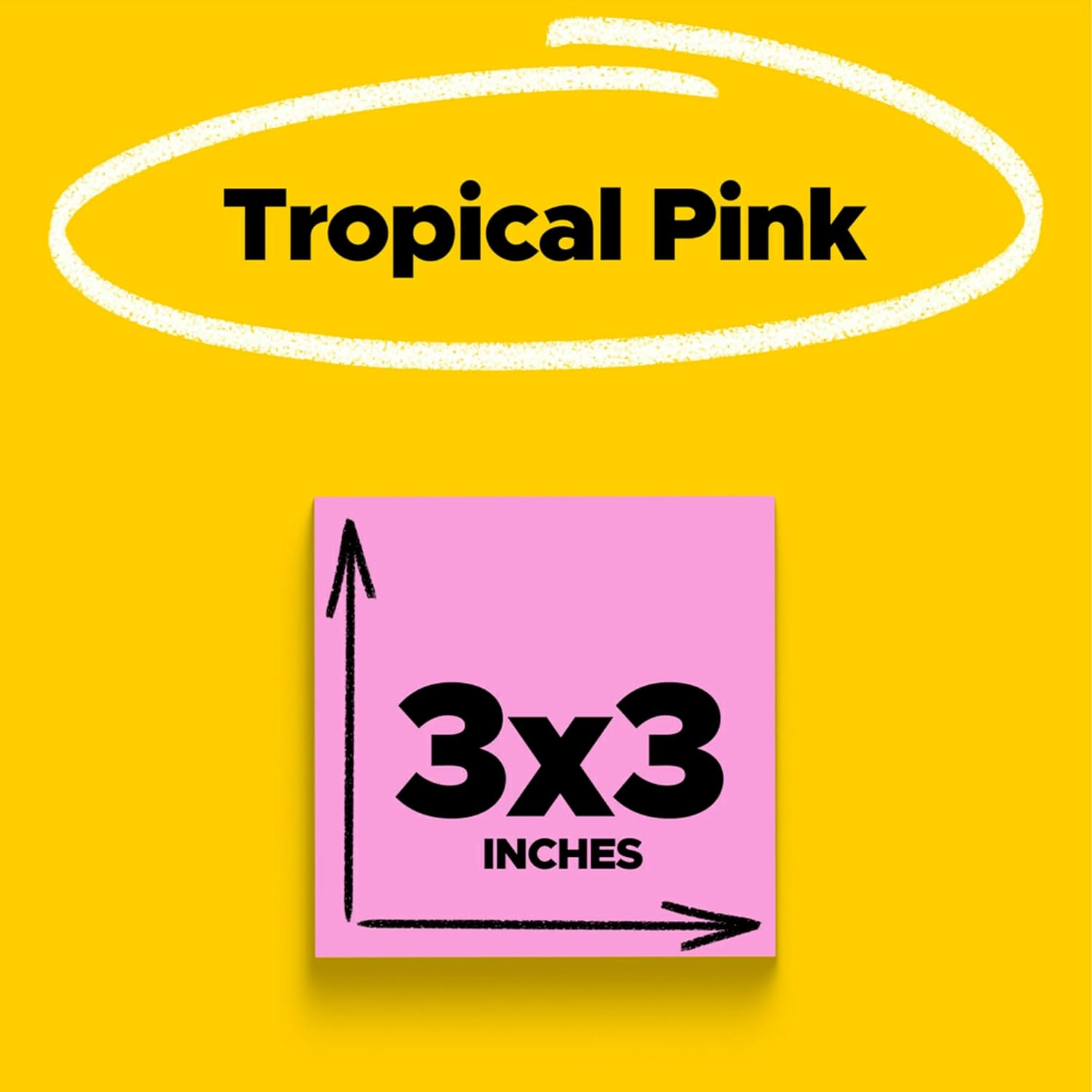 Post-It Super Sticky Notes Neon Pink 76Mm X 76Mm 654-5SSNP (Pack of 5) image number 2