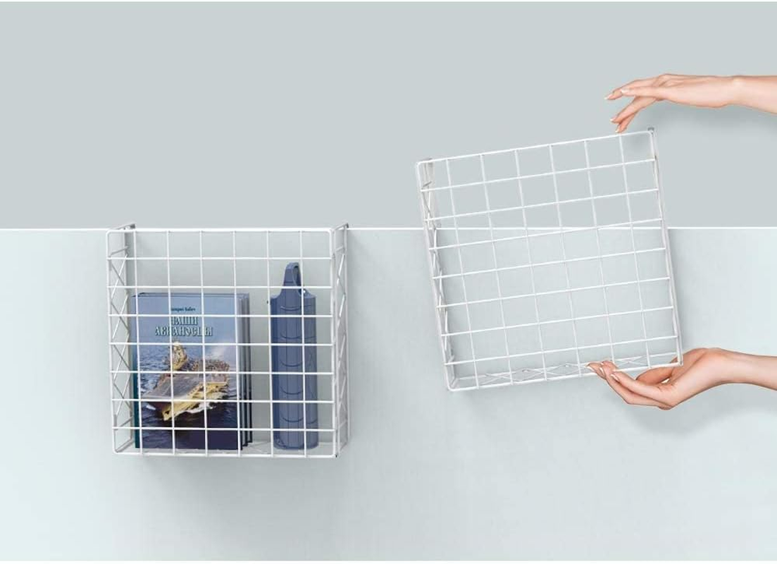 Metal Hanging Basket Shelf, Pack of 2, Bronze, under Cabinet, Kitchen Storage, L X D X H: 32 X 32 X 12.9 Cm image number 4