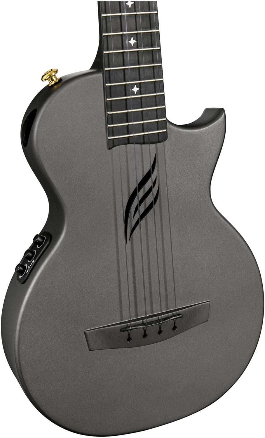 Enya Nova UE Electric Pro Tenor Carbon Fibre Ukulele Acousticplus Pickup Black image number 5