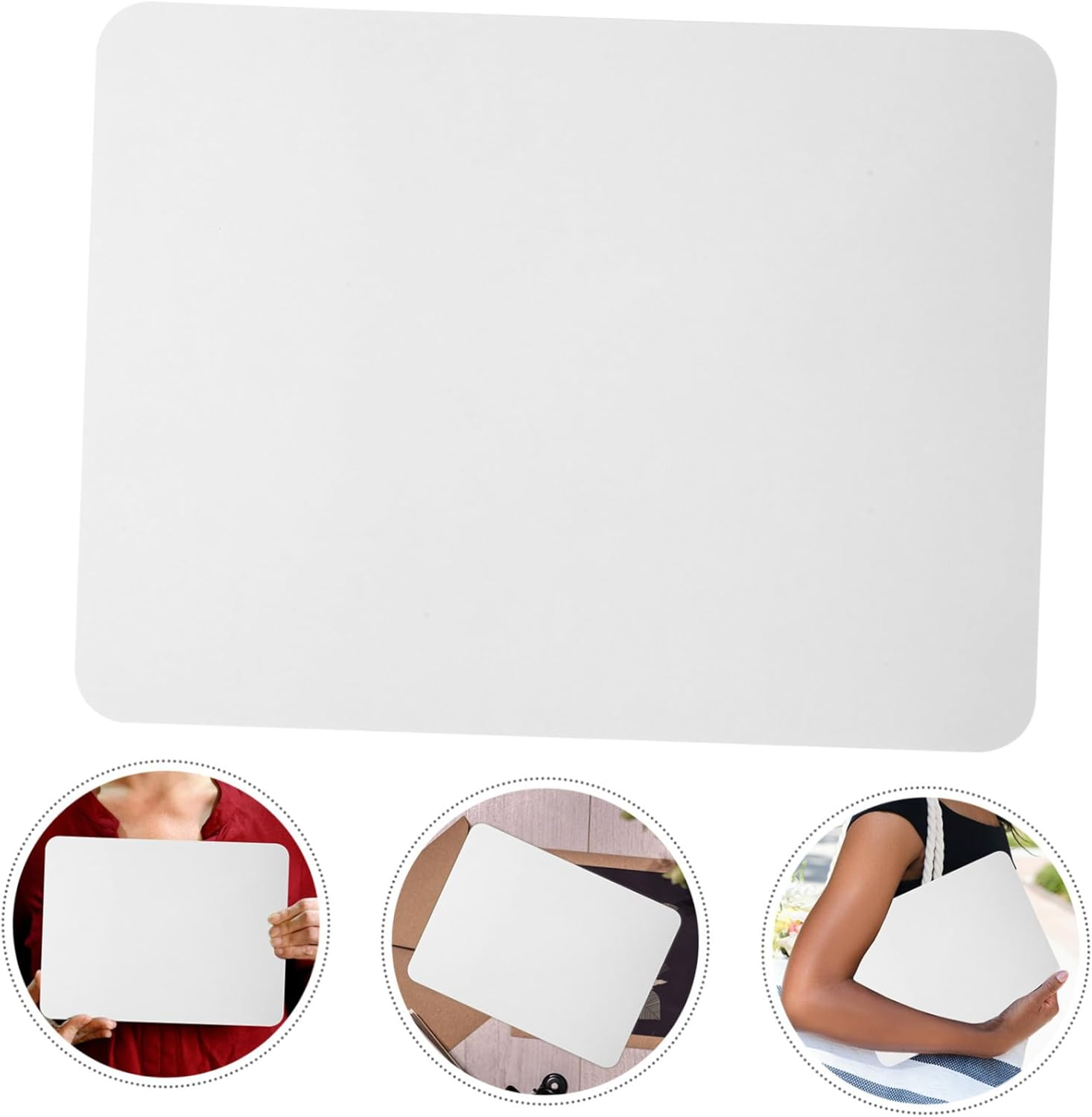 KICHOUSE 2Pcs Double Sided Whiteboard Tabletop Memo Board for Desk Erasable Writing Board for Home Office Classroom Kitchen Bedroom Use Includes image number 1