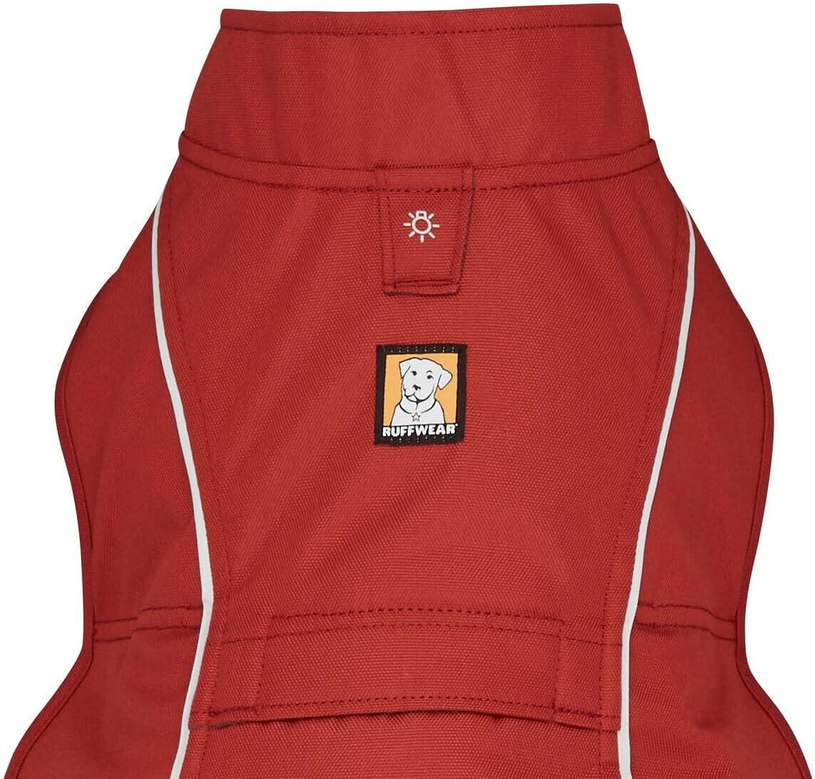 RUFFWEAR Overcoat Jacket, Dog Coat with Leash & Harness Portal Hole, Premium Fleece Lined Adjustable Lightweight Pullover Field Coat, for Cold Weather, Machine Washable, Red Clay - X-Large (91-107Cm) image number 5