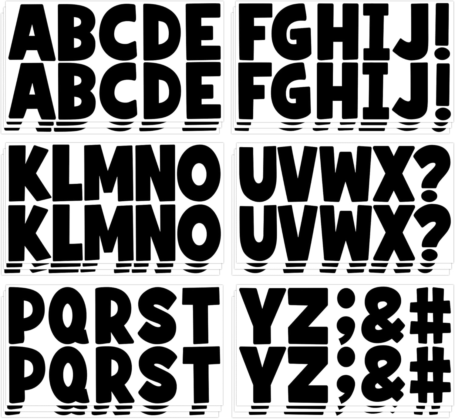 Letter Stickers Bulletin Board Letters 2.5Inch,186 Pcs Large Alphabet ABC Sticker for Classroom Wall Decor,Vinyl Self Adhesive Letters Stickers for Bulletin Board Mailbox Poster Home Window(Boho)