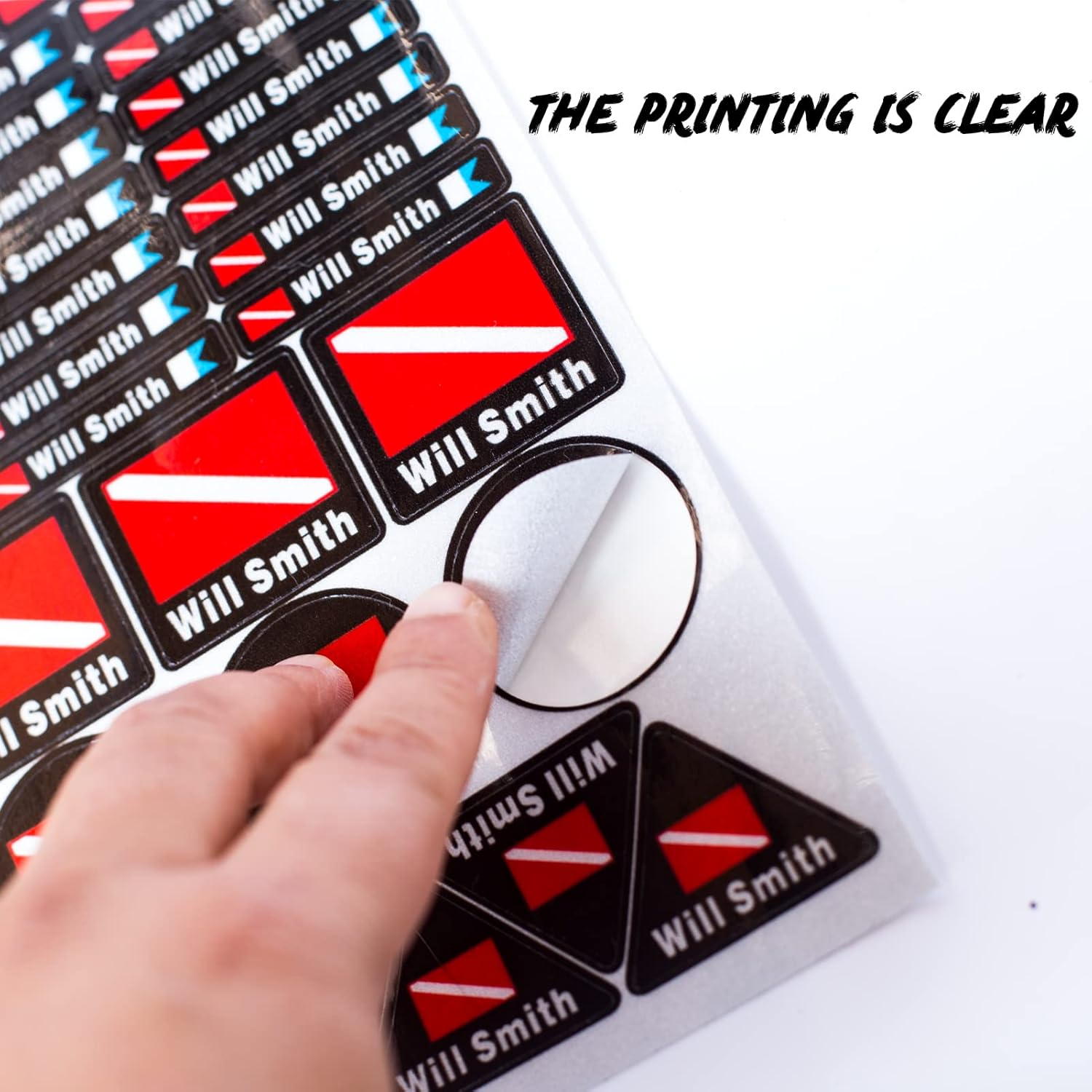 3M Personalized Waterproof Reflective Sticker Sheet for Scuba Diving Gear, Water Sports,Scuba Diving Accessory Necessity image number 3