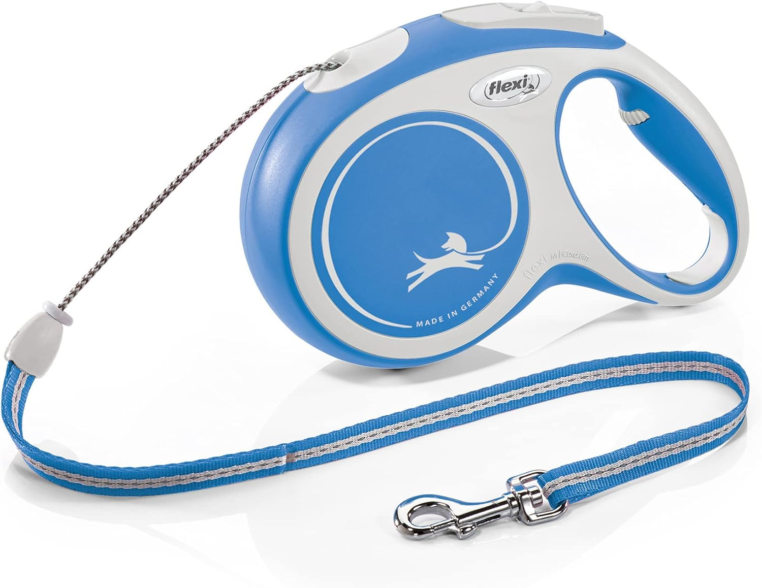 Flexi New Comfort Cord Grey & Blue Medium 8M Retractable Dog Leash/Lead for Dogs up to 20Kgs/44Lbs image number 6