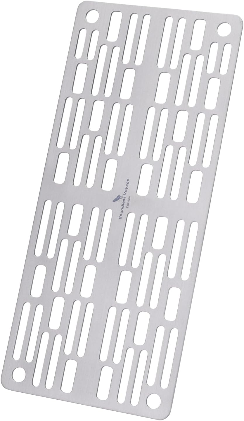 Boundless Voyage Titanium Grill with Carry Bag Outdoor Camping Grill Net Plate Backpacking Mini Size Gridiron Barbecue BBQ image number 6