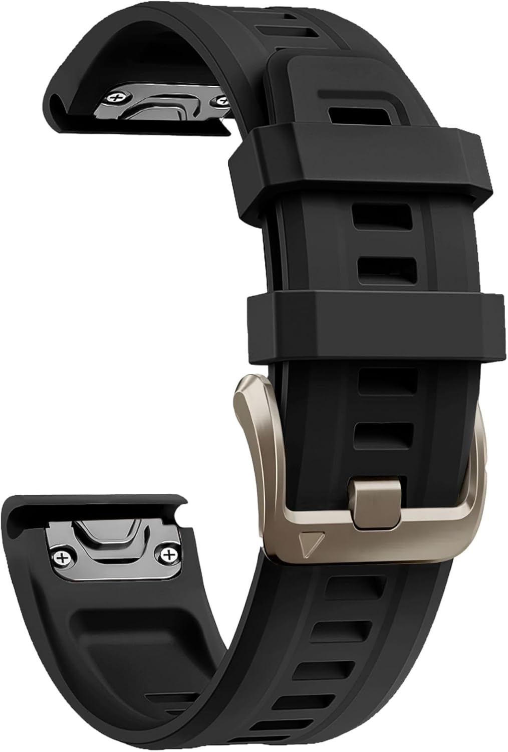 PCAVO 20MM Watch Band for Garmin Fenix 5S 6S 7S Pro Solar Quick Fit with Light Gold Buckle Soft Silicone 20 Bands Replacement for Garmin Epix Pro Gen 2 42Mm Descent Mk2S/3/3I for Women