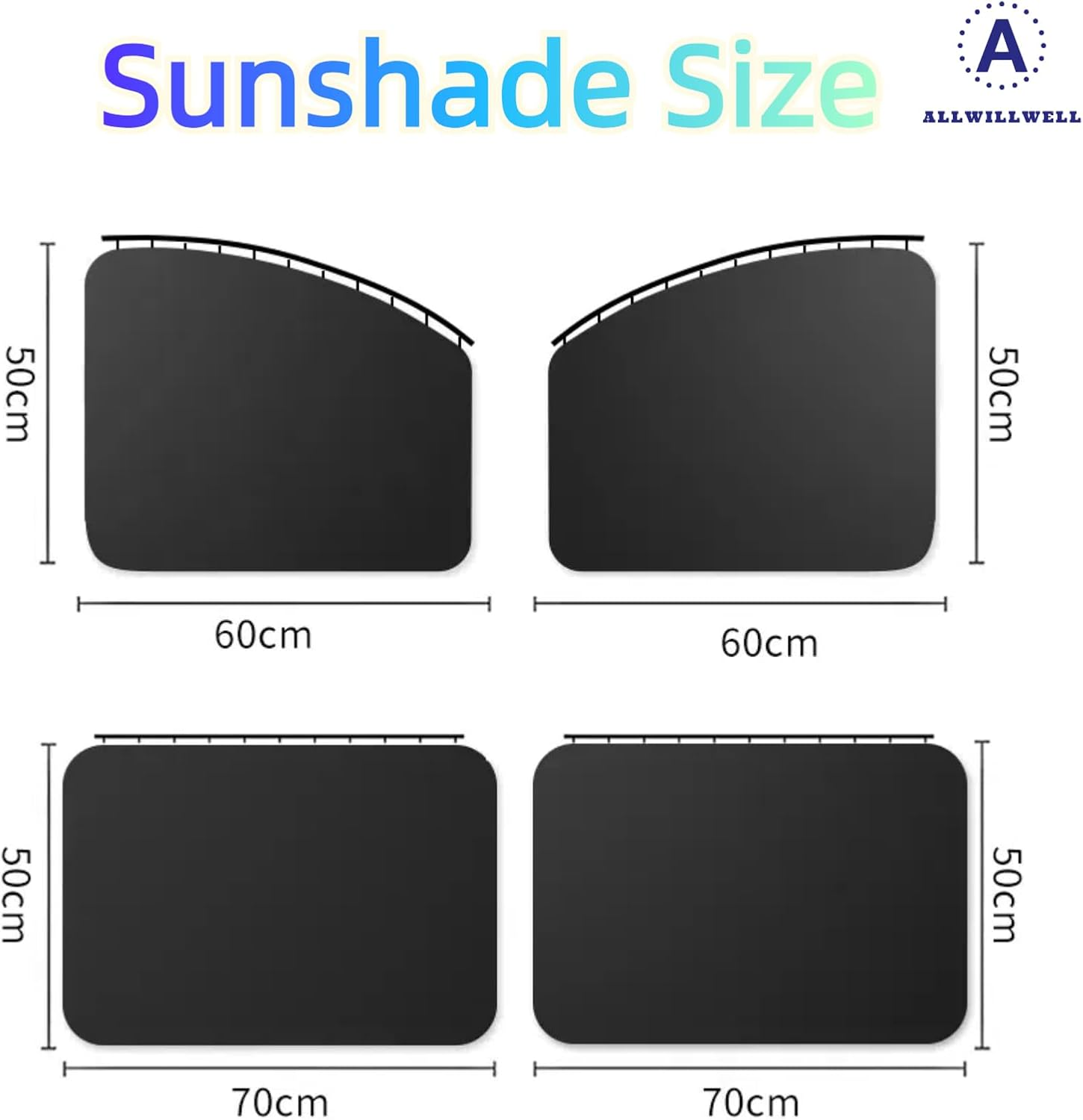 ALLWILLWELL Tracked Car Side Window Sunshade Sunshade UV Protection Heat Shield Privacy Smooth Track Design Can Be Pushed and Pulled at Will Easy to Install Car Sunshade Sunblinds image number 1