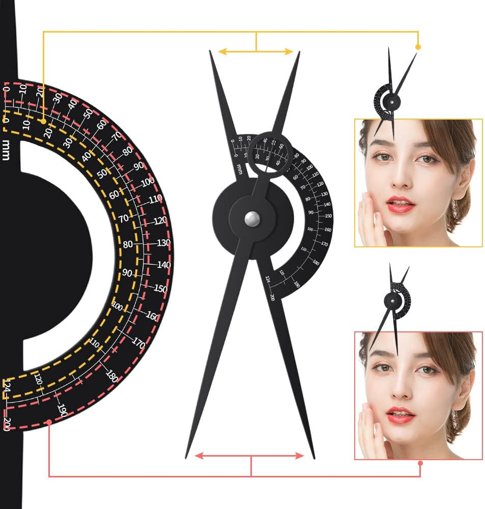 Stainless Steel Golden Ratio Microblading Permanent Makeup Mapping Eyebrow Measure Tool Position Eyebrow Divider Ruler image number 2