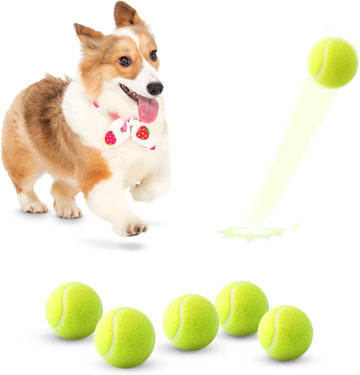 6 Pack Mini Tennis Balls for Pet Playing Fecth, 2 Inch Dogs Training Tennis Balls for Small Size Dogs, Interactive Dog Playing Balls Fits 2 Inch Dog Ball Launchers&hellip; image number 4