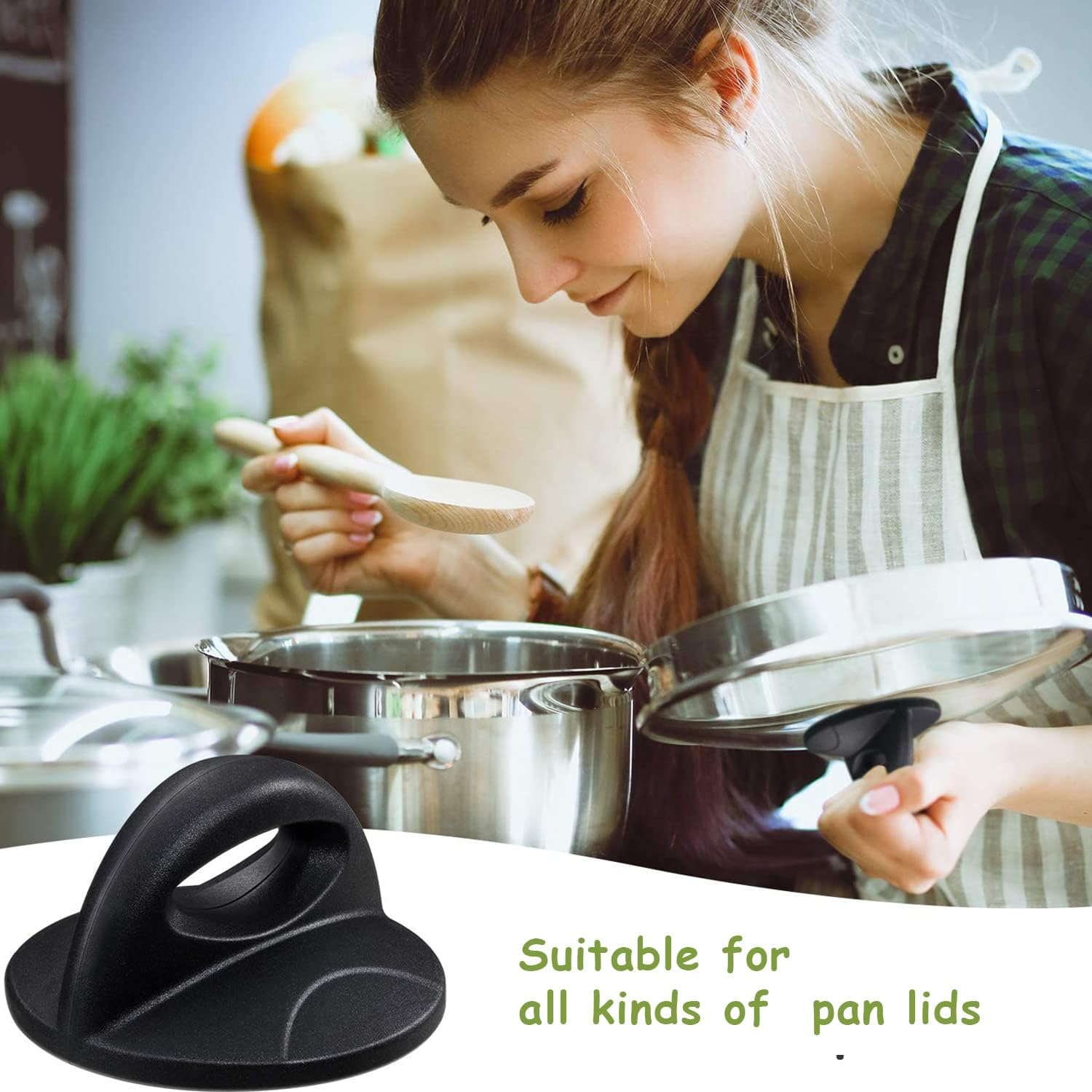 Pot Lid Handle Knob Grip Universal Pan Lid Top Replacement Holding Knob for Kitchen Cookware Casserole Glass Saucepan Kettle Cover image number 1