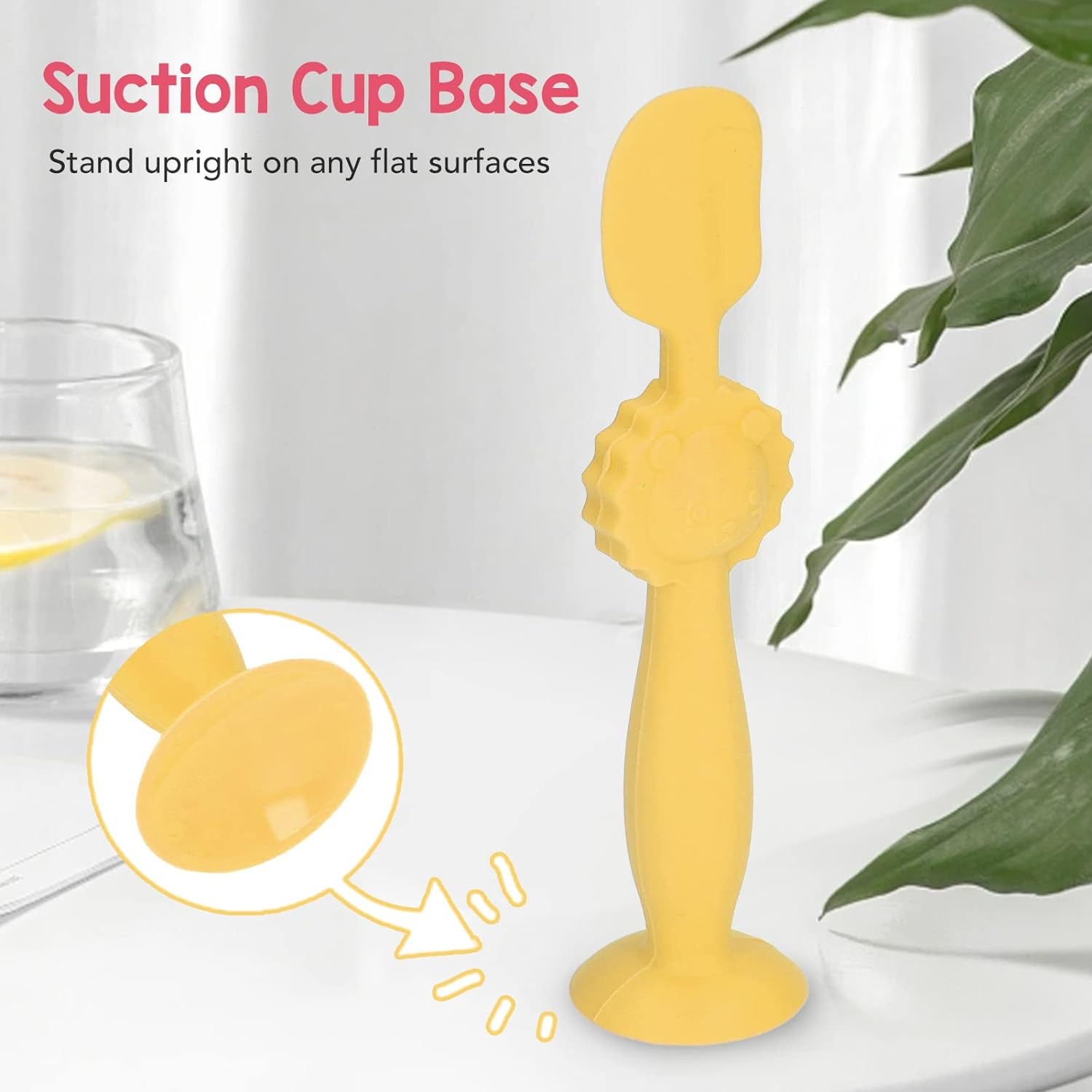 Diaper Cream Spatula, Mini for Butt Paste Diaper Cream, Soft Silicone Baby Butt Cream Diaper Cream Applicator, Rash Cream Butt Paste Spatula Baby Necessities (Yellow) image number 3