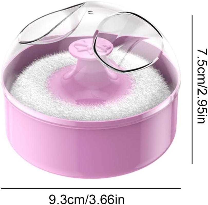 Powder Quest Set - Soft Body Powder Applicator, Portable Container | Dustproof Cosmetic Dispenser Hygienic Storage for Home Travel Beauty Care Wellness Powder Quad Set Soft Body image number 3