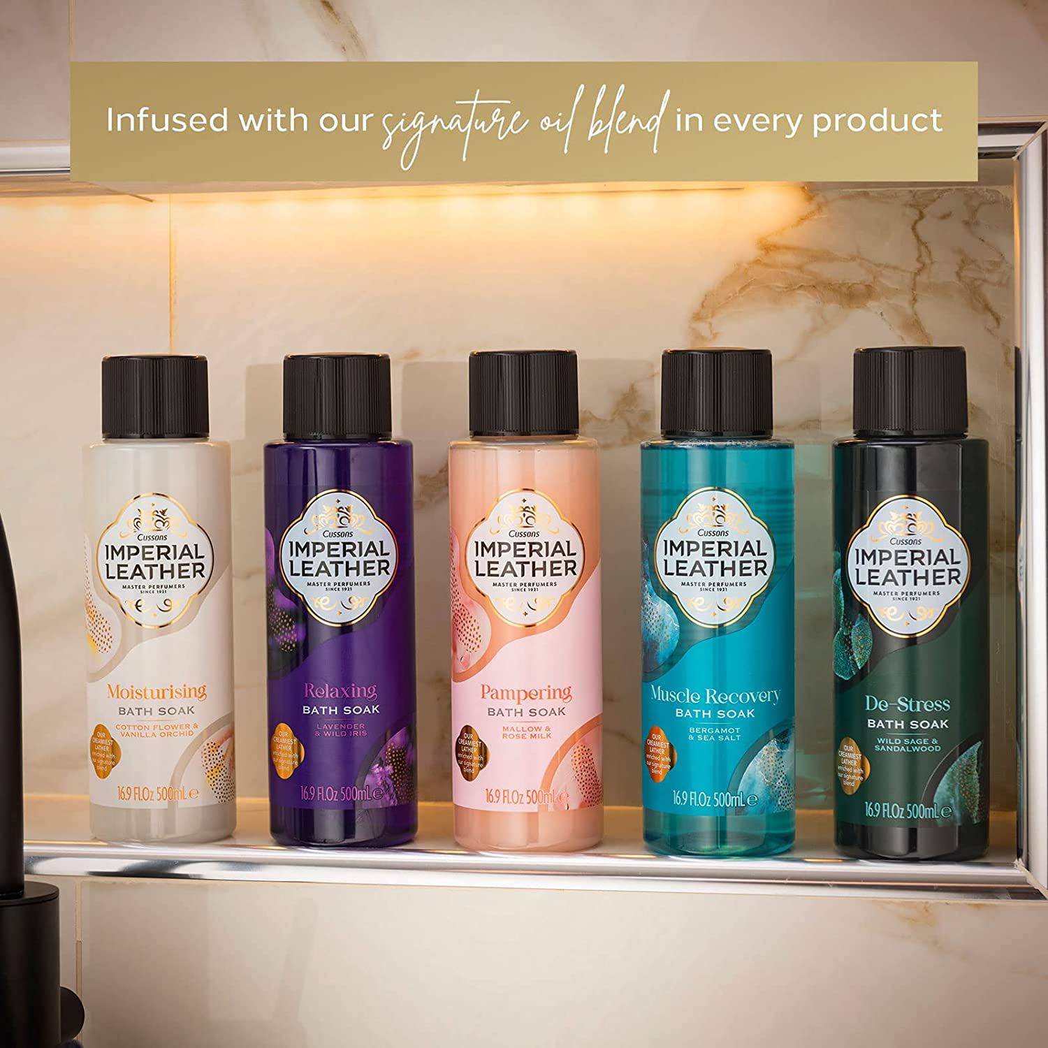 Imperial Leather Moisturising Bath Soak, Cotton Flower & Vanilla Orchid, Rich & Creamy Bubble Bath, Gentle Body Skin Care, Bulk Buy, Pack of 4 X 500Ml image number 1