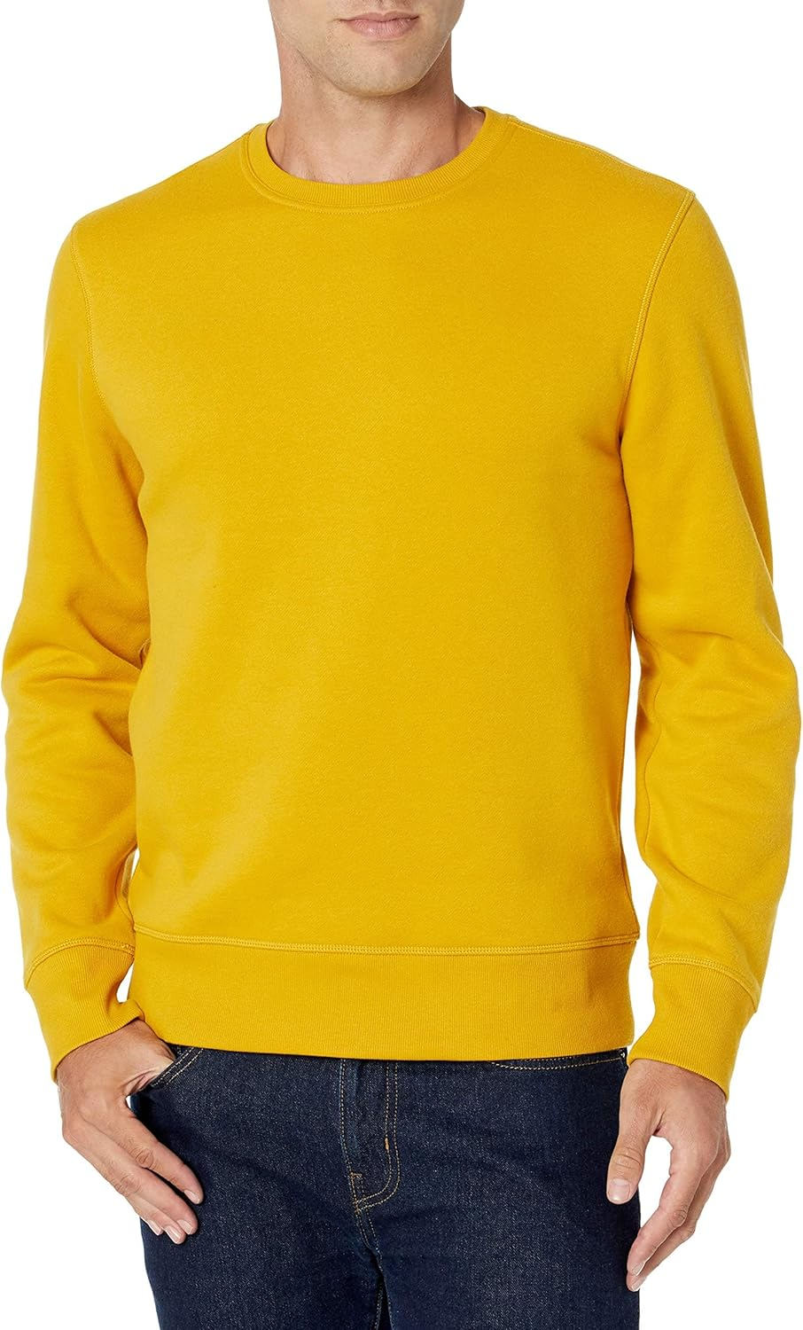 Amazon Essentials Crewneck Fleece Sweatshirt, Gold, XXL image number 6