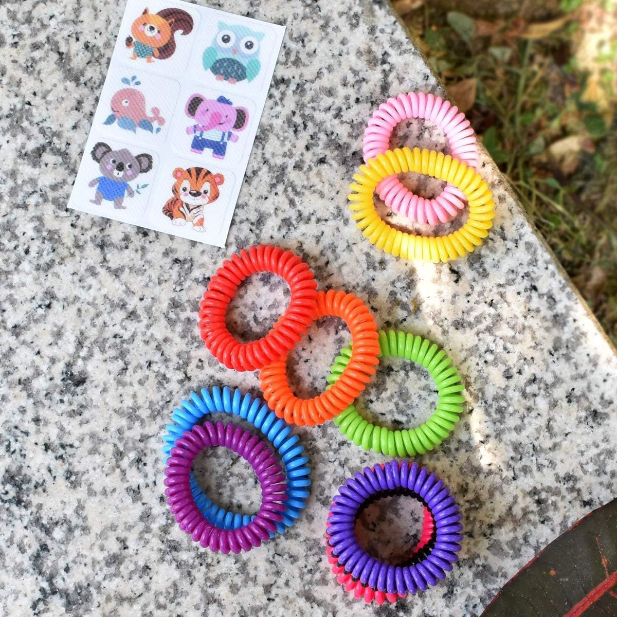 20 Packmosquito Repellent Bracelets with 4 Patches - Waterproof Wrist Bands for Kids & Adults, DEET Free, Natural and Waterproof Band image number 1