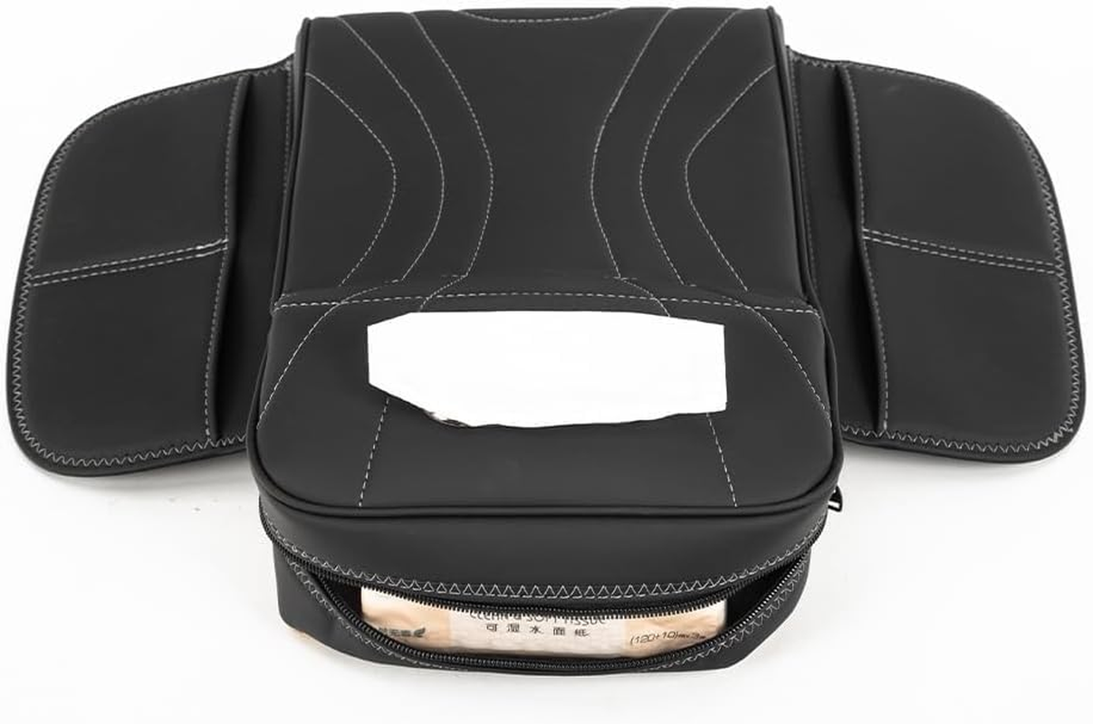 Auto Center Console Armrest Pillow Pad, All-In-One Pressurized Multi-Function Car Armrest Heightening Pad with Phone Holder Storage,Tissue Box image number 4