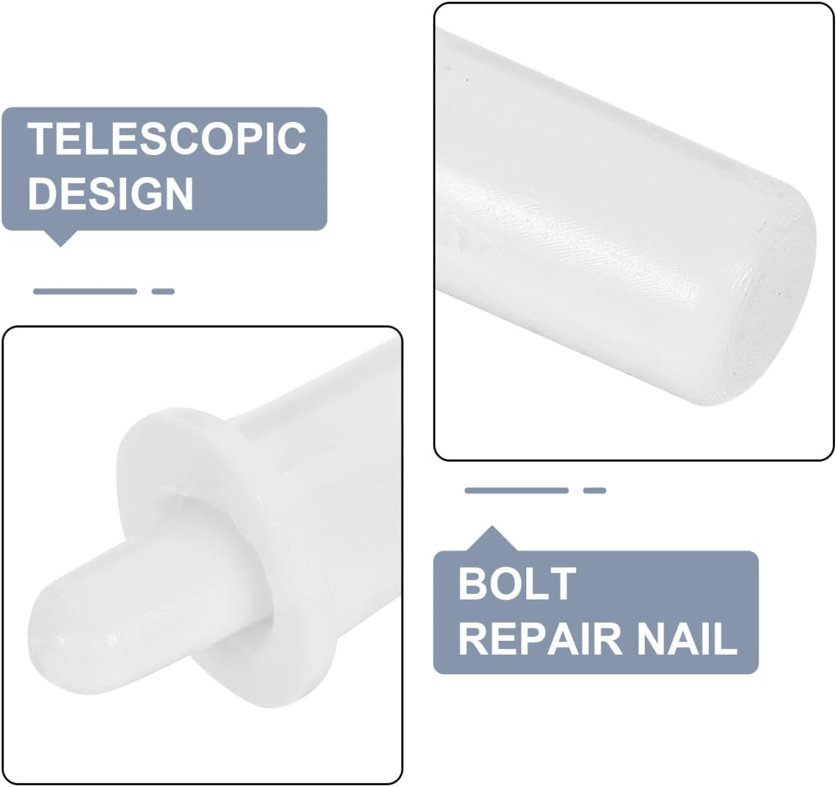 Shutter Repair Pins 40Pcs Plastic Louvers Staples Replacement Kit for Plantation Window Shutter Fixing Home Improvement Tool image number 4