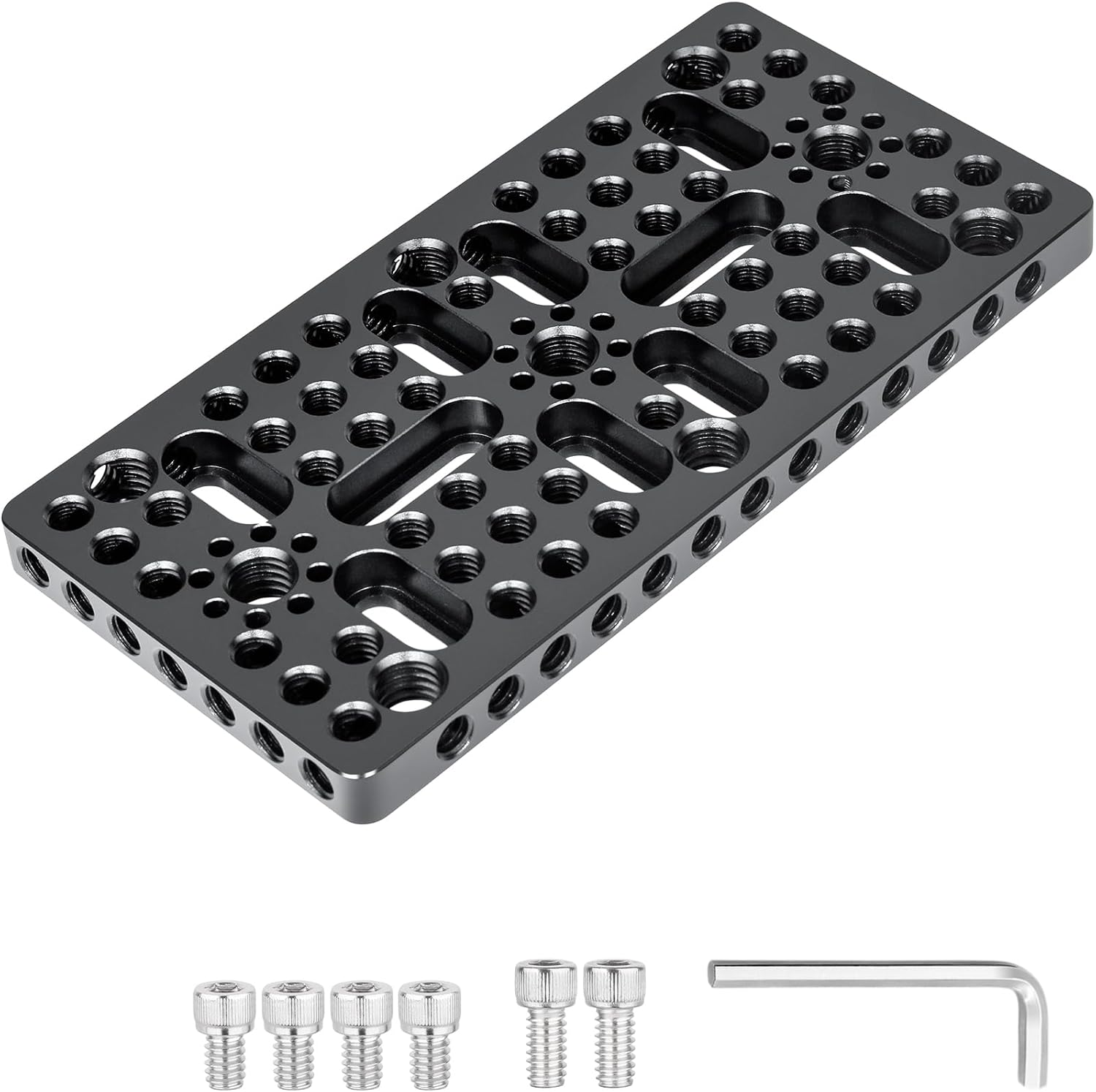 INNOREL CP1407 14 * 7Cm Multi-Functional Cheese Plate with 1/4" & 3/8" Threads, Switching Mounting Plate with Built-In ARRI Locating Holes for Camera and Tripod image number 6