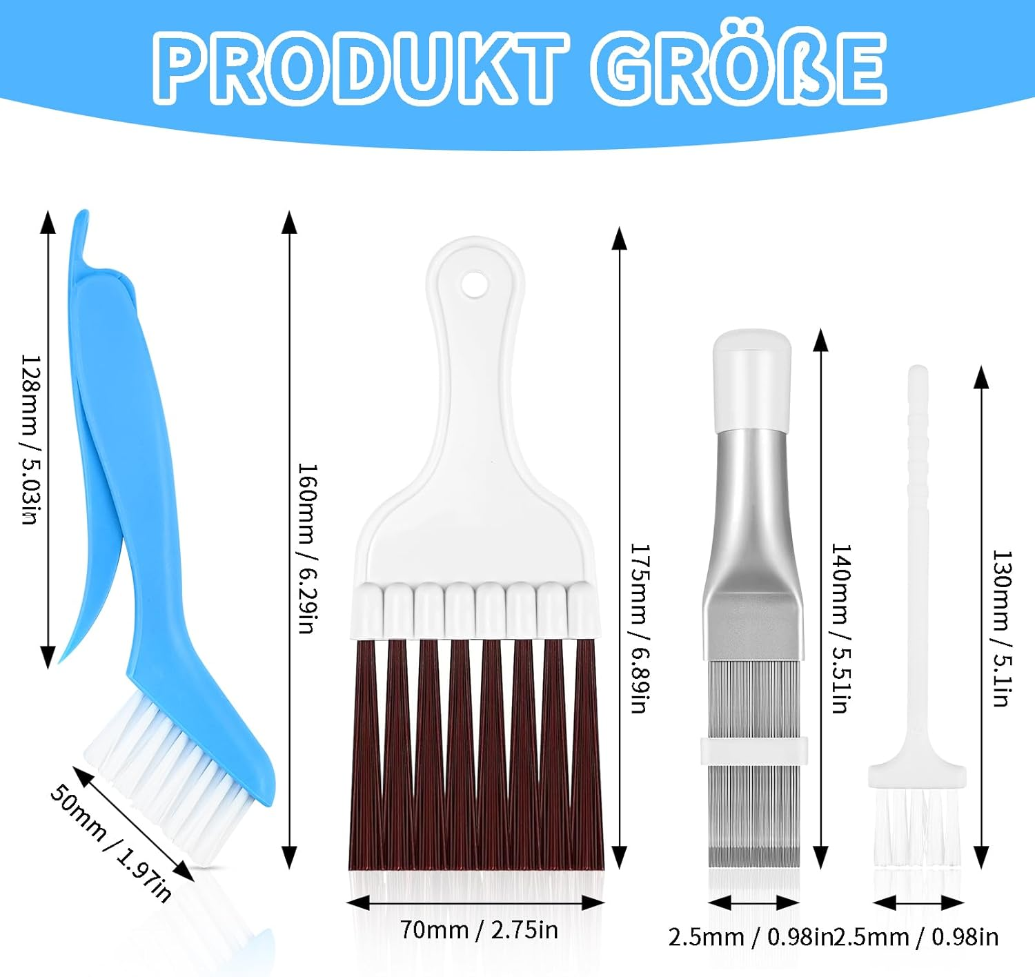 FLEXNOVA Slat Comb Dryer, Pack of 4 Condenser Comb Dryer, Radiator Comb, Dryer Cleaning Brush, Dryer Brush Cleaning, Condenser Comb for Cleaning Air Conditioners, Refrigerators Evaporation image number 1