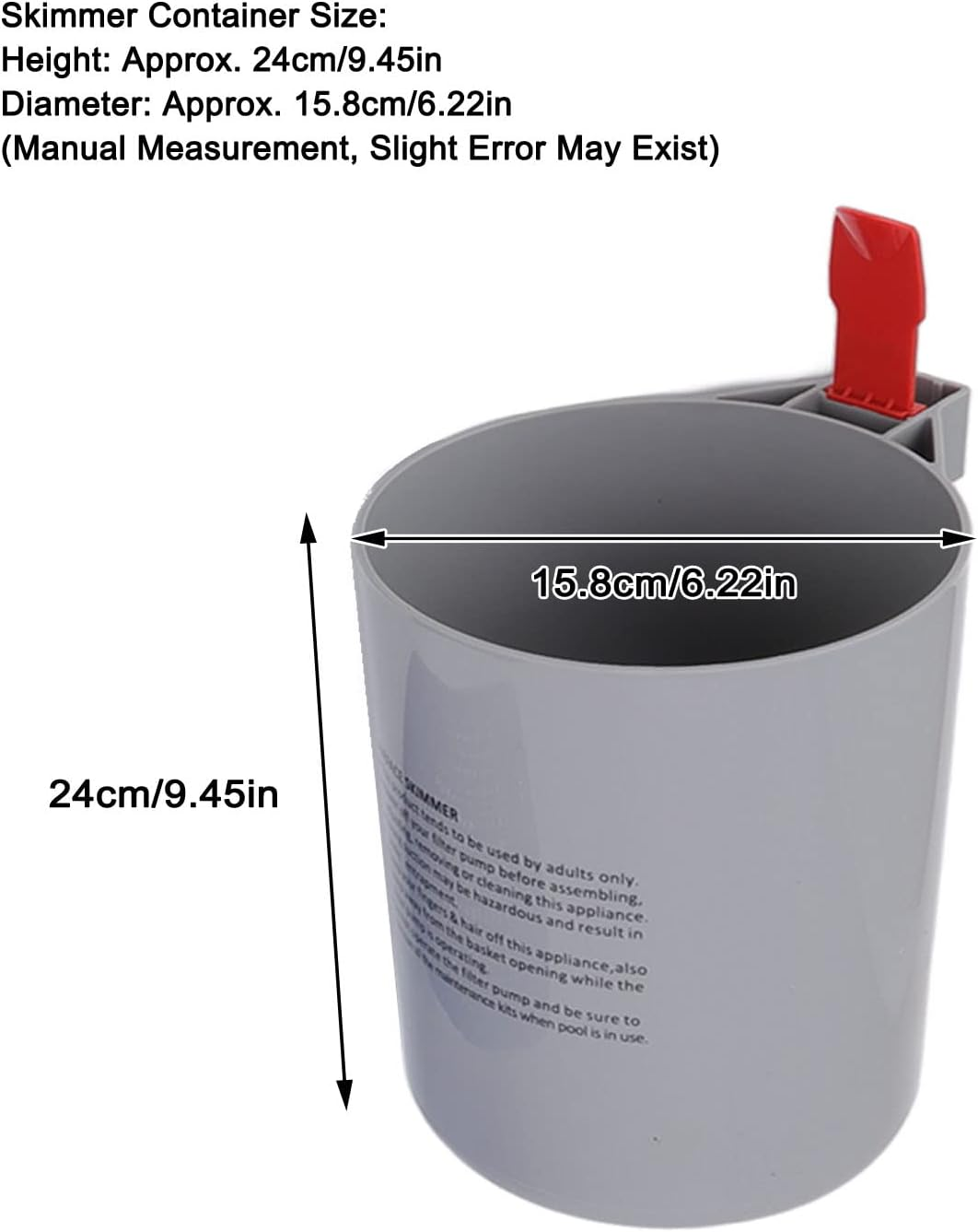 Pool Skimmer Kit, Plastic Wall Mount Surface Skimmer with Basket for above Ground Pools, Stock Tank, Automatic Swimming Pool Cleaning Equipment, Pool Maintenance Kit Pool Filter