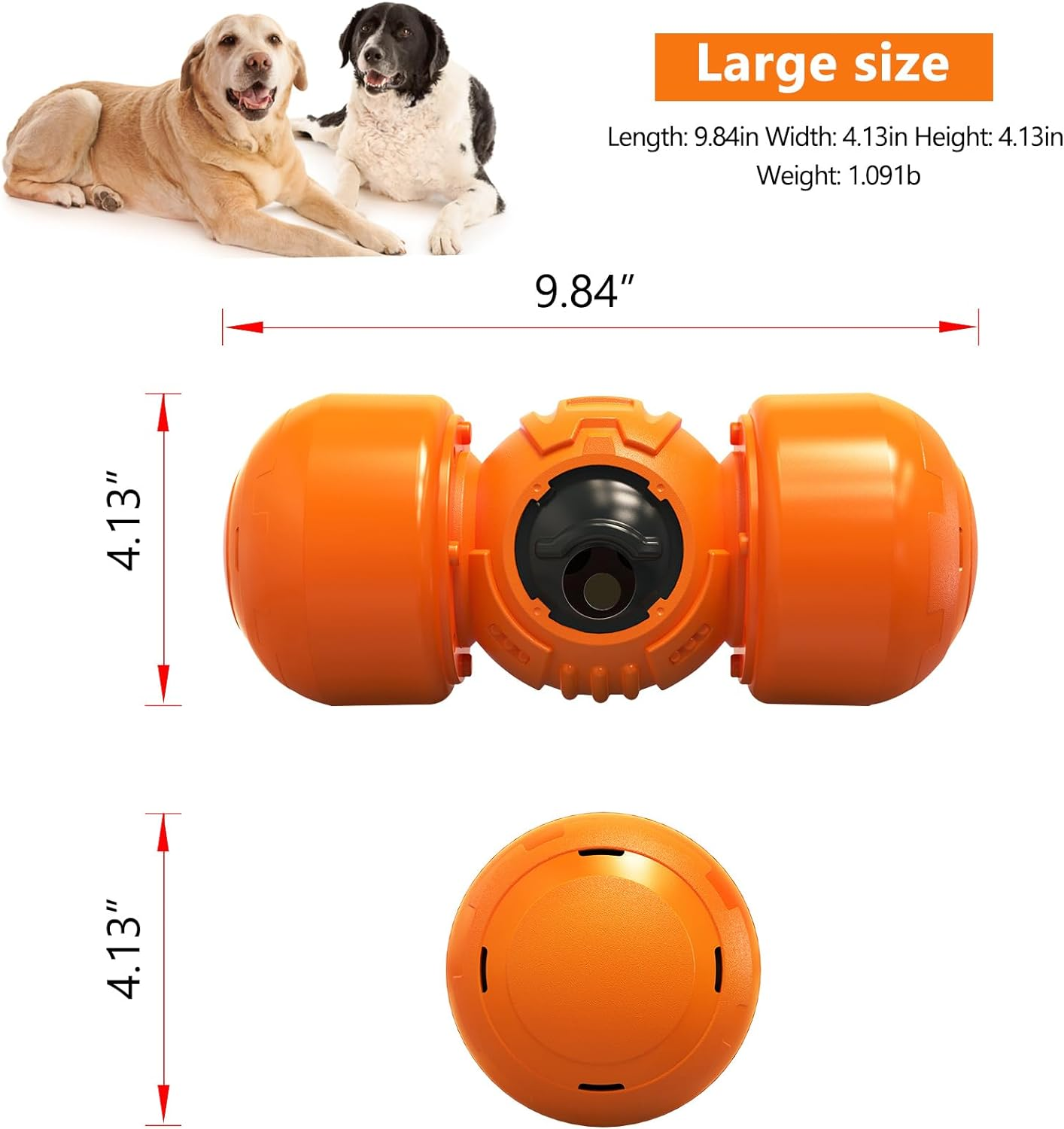 Squeaky Treat Dispensing Dog Enrichment Toys,Interactive Toy for Dogs,Squeaky Dog Chew Toys for Large Dogs,Dispenses Pet Treats &ndash; Brightly-Colored Dog Enrichment Toy for Aggressive Chewers Breed image number 5
