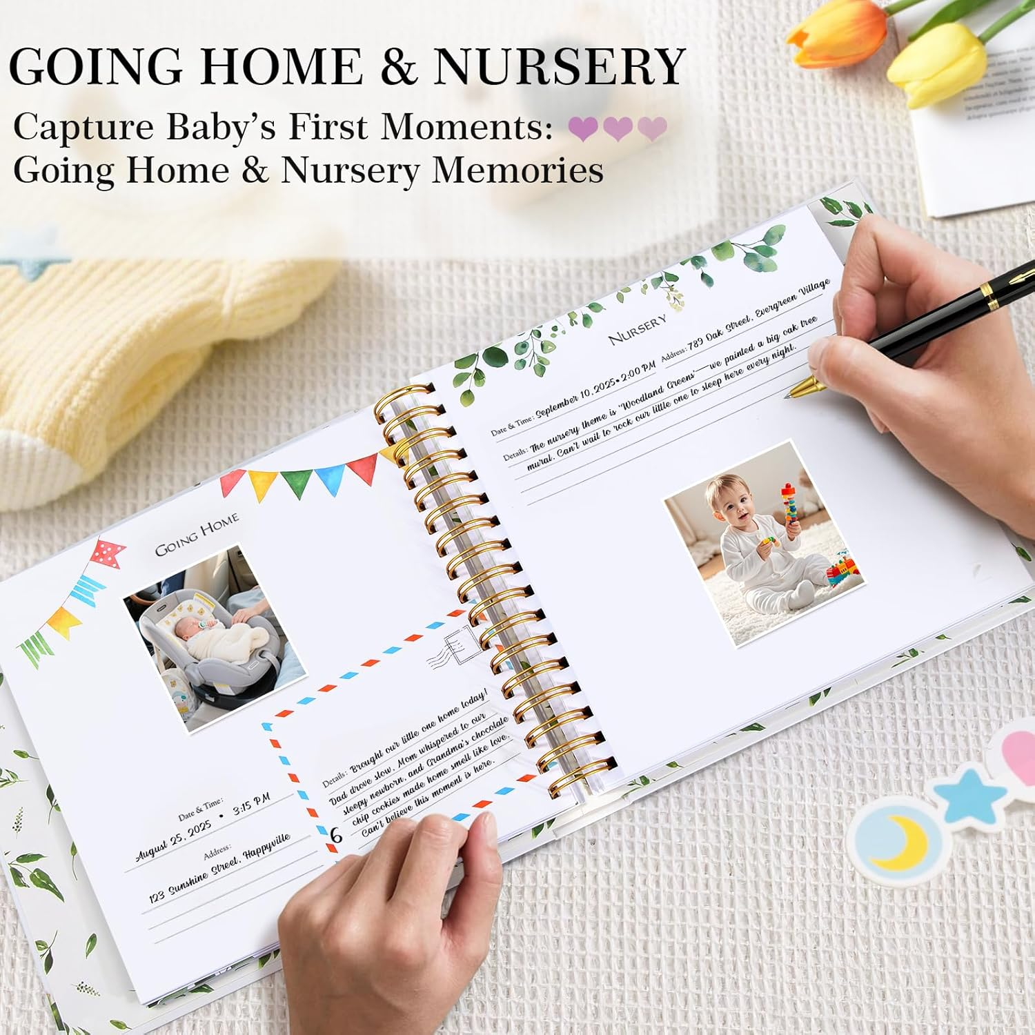 Keepsake Baby Memory Book - First 5 Year Journal - Gender Neutral Gift image number 5