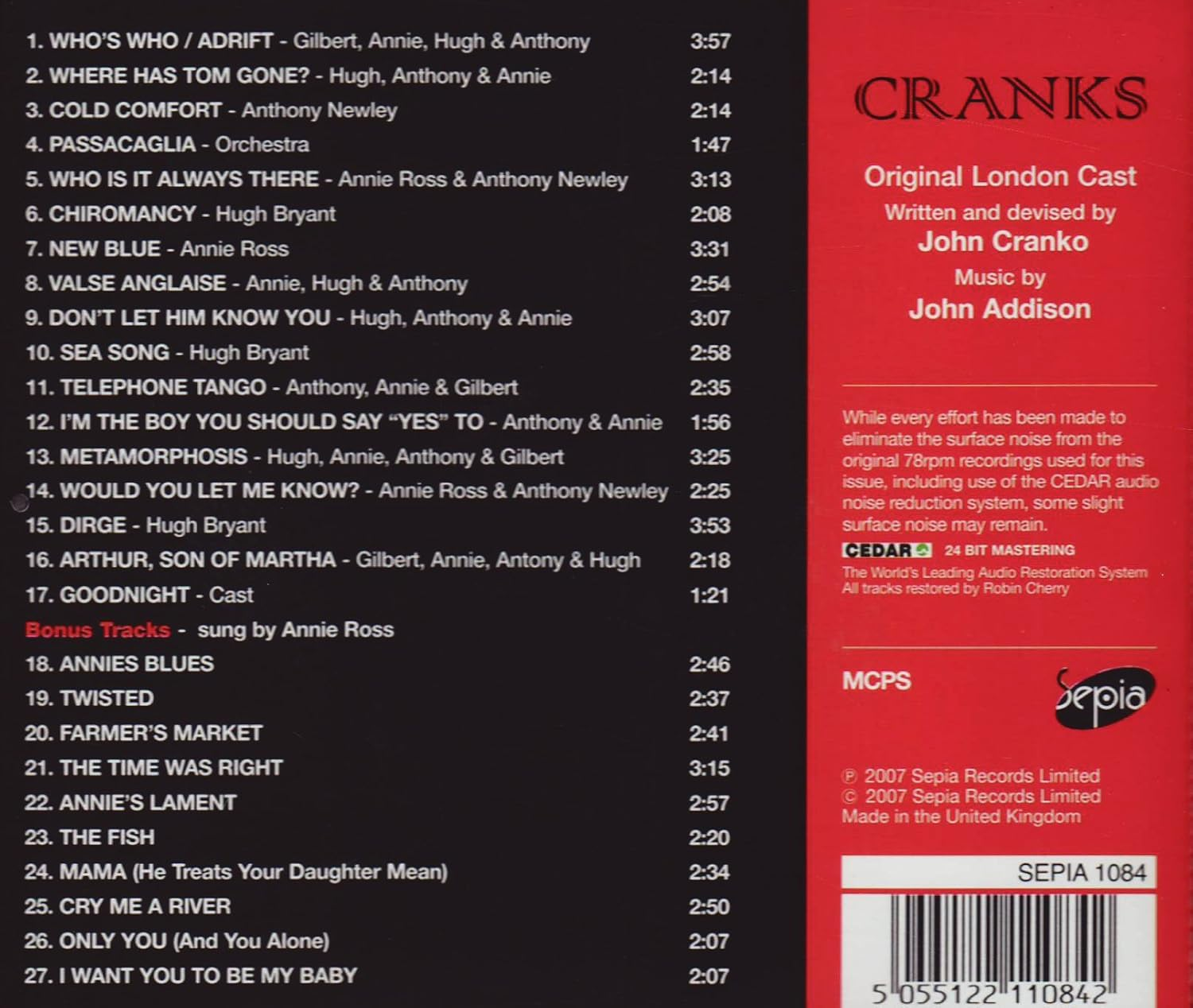 Cranks (Plus Bonus Tracks) image number 1