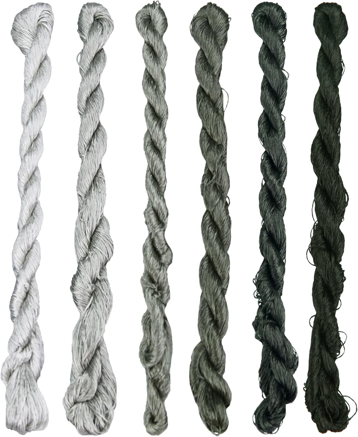 Natural 100% Silk Thread Handmade Embroidery Thread Floss 7 Colors Each 110 Meters (04)