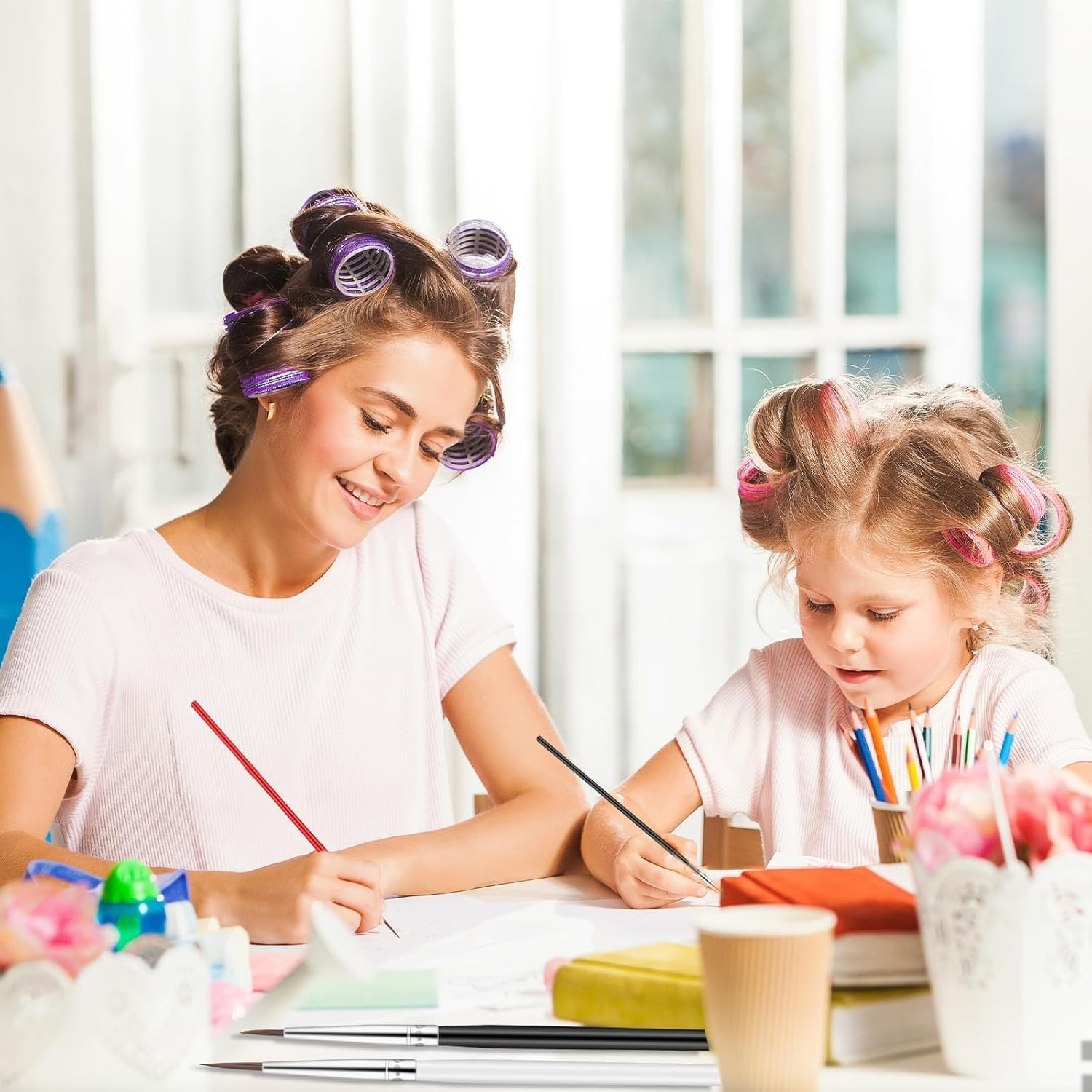 Fine Detail Paint Brush, 30Pcs Set, Mixed, Nylon Wood, Small Medium Large, round Pointed Bristle, PAINT_BRUSH