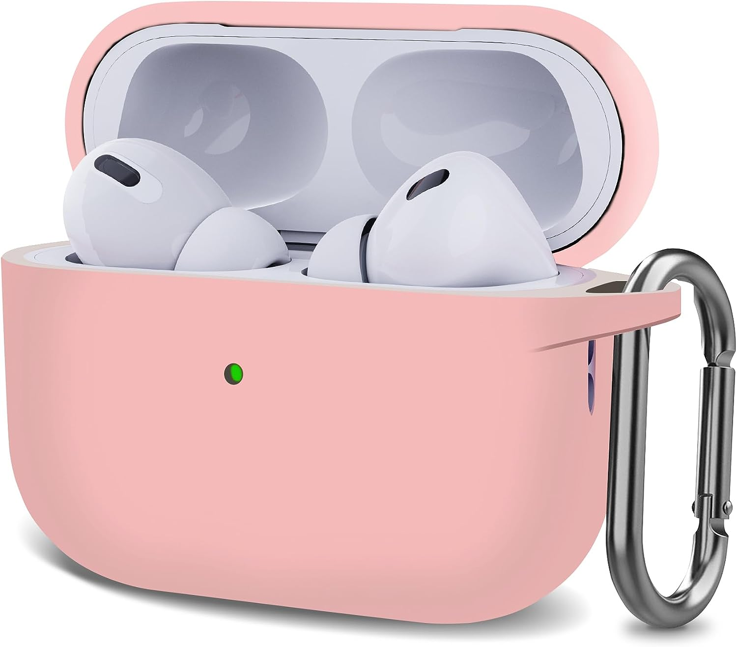 T Tersely Silicone Case Cover Compatible with Airpods Pro 2(2022 2023) - Premium Silicone with Hook, Supports Wireless Charging, Shockproof Protection (Green) image number 7