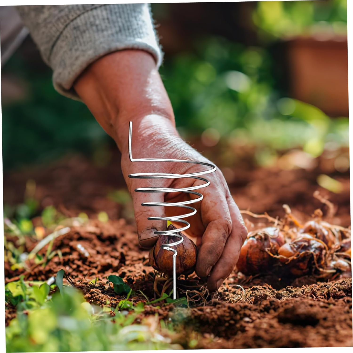 Levemolo 2Pcs Copper Wire Antenna Making Tool Copper Gardening Stake Fixture for Efficient Garden Coil Winding and Gardening Tools image number 4