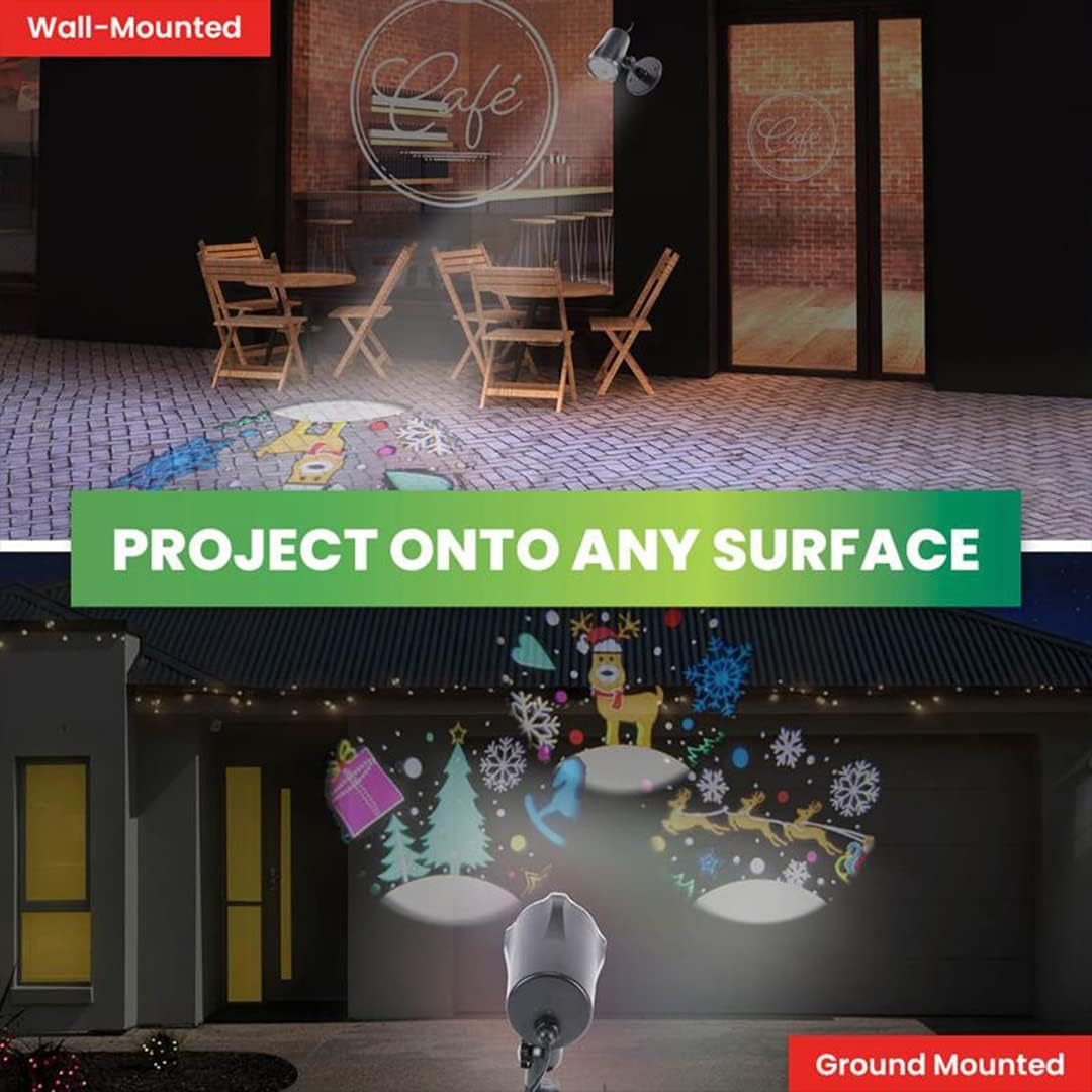 [2PK] SAS Christmas Themed Rotating Projector - 360 Degree Rotation, Low Voltage Energy Efficiency, Indoor/Outdoor Use - Add Life to Your Exterior - 18.5 Cm X 13.5 Cm image number 4