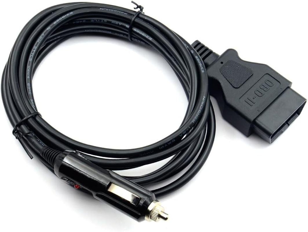 VSTM OBD II Vehicle ECU Emergency Power Supply Cable Memory Saver (3Meter) with Alligator Clip-On 12V Car Battery Cigarette Lighter Power Extension Socket image number 6