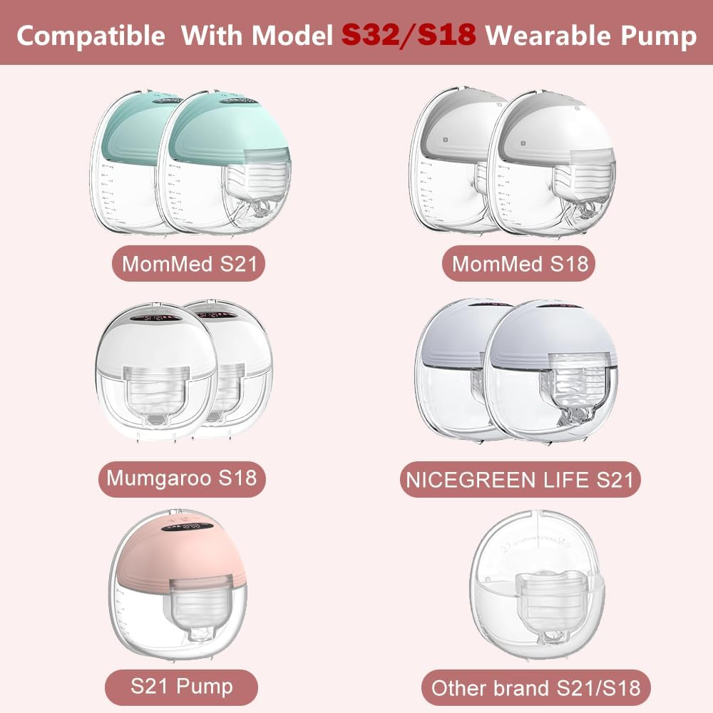 4Pcs Silicone Diaphragm Compatible with Mommed S21, Mommed S18, MISSAA S21, MISSAA S18, NICEGREEN Life S21 Breast Pump, Replace for S21/18 Breast Pump Parts image number 3