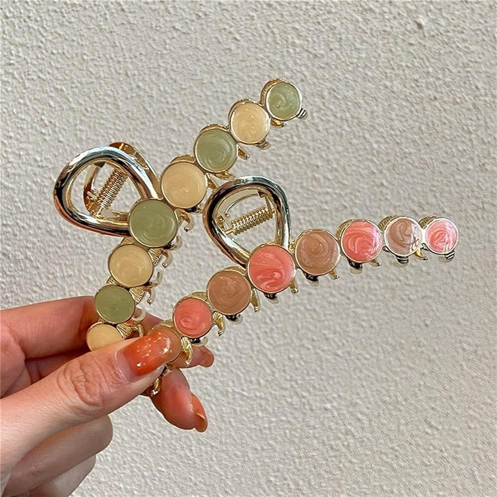 Crystal Hair Accessories,Clips Hairpins,Clip Plate,Hairpins for Women Hair Claws Flower Crab Hair Clips Women Girls Hairstyling Barrettes Headdress Accessories (Color : D)