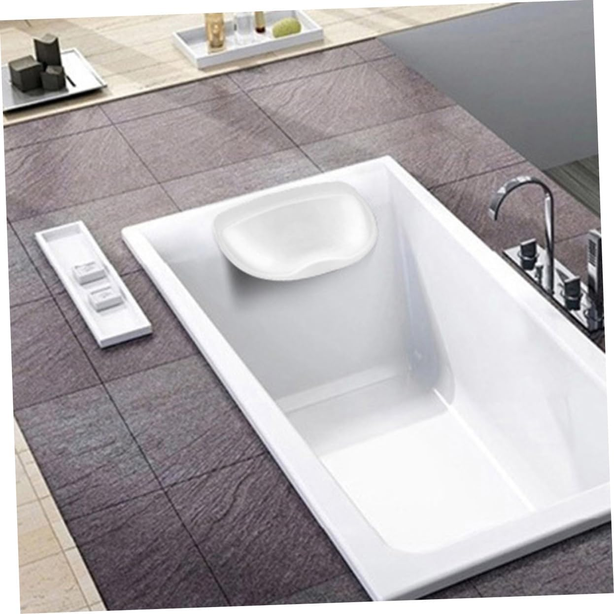 Healeved Breathable Bath Pillow Neck Support Spa Headrest for Relaxation Hot Tubs and Bathtubs Non-Slip Design for Comfortable Bathing Experience White