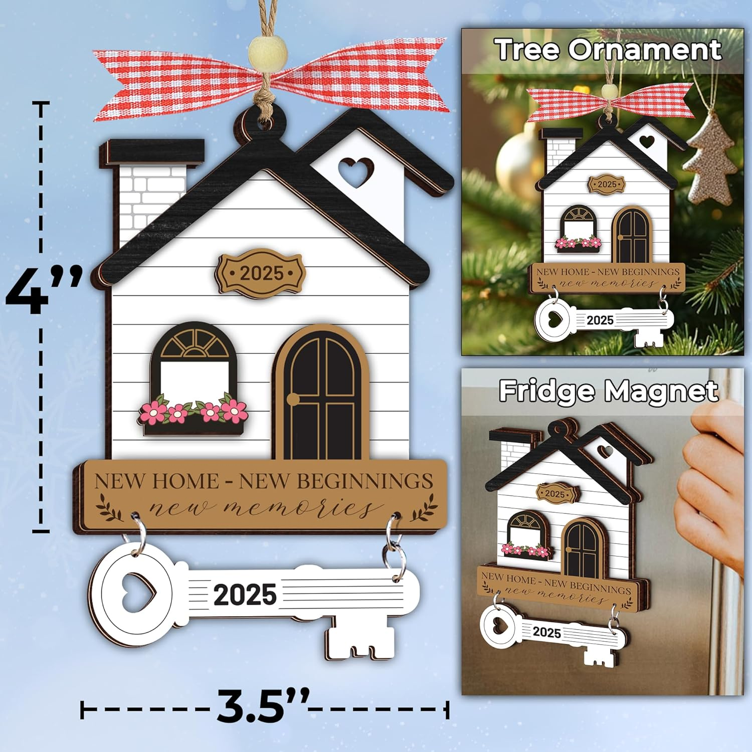 New Home Ornament 2025, House Warming Gifts New Home, Housewarming Gift Presents for Women, Couple, First Apartment Gift 2025, Housewarming Gifts Idea, Christmas House Decoration HO622