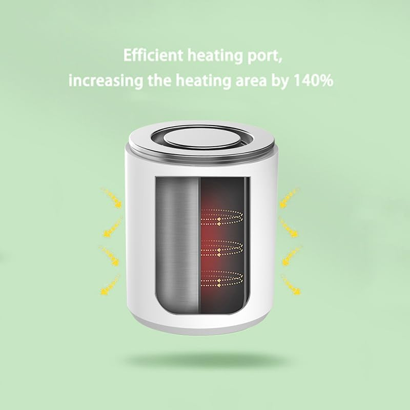 Henkion Portable Baby Bottle Warmer: Wireless Travel Heater with Dual Defrost/Heat Modes, 4 Temp Levels & Rechargeable Battery for On-The-Go Use image number 4