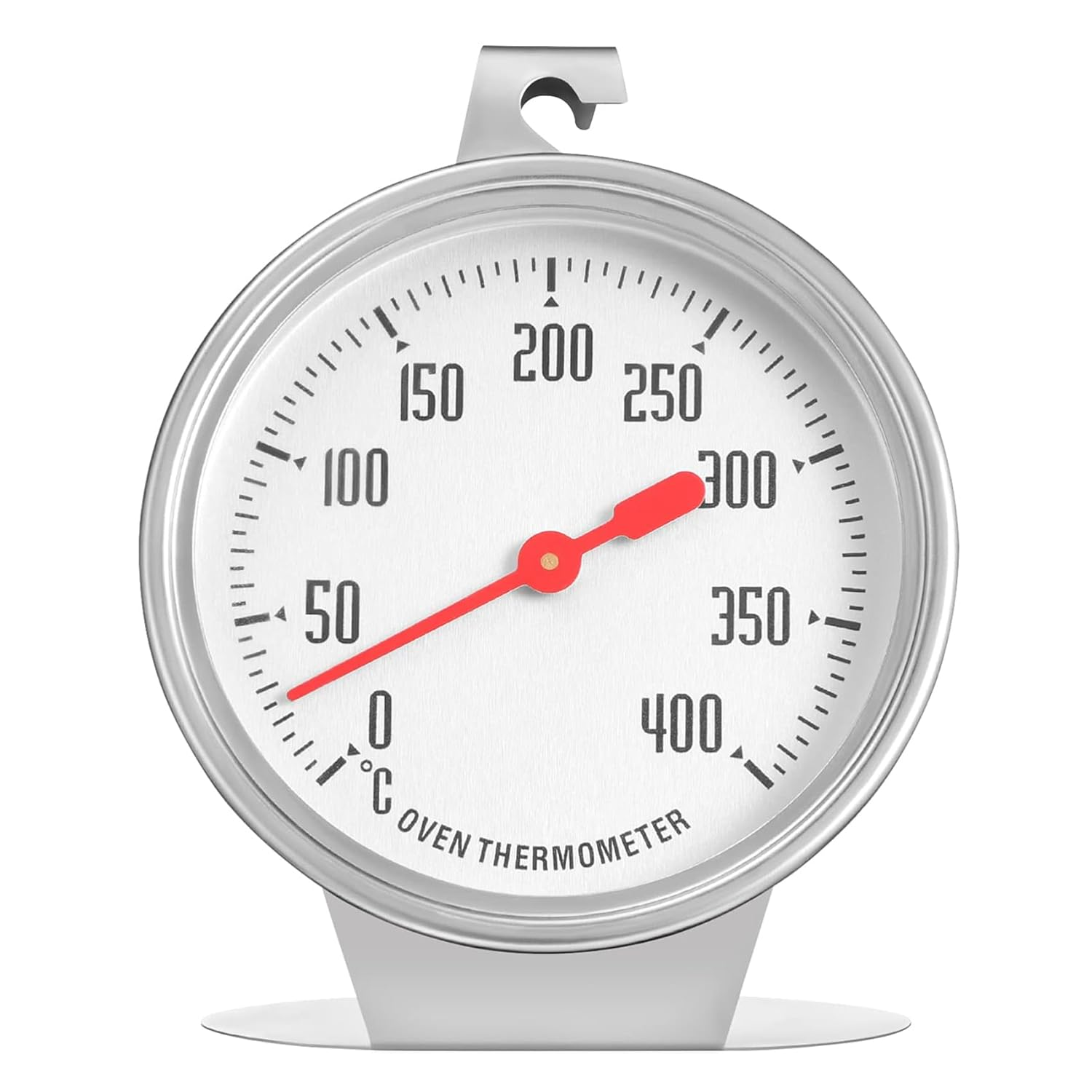 Oven Thermometer, 0-400&deg;C, Oven Grill Fry Chef Smoker Analog Thermometer Instant Read Stainless Steel Kitchen Cooking Thermometer image number 1